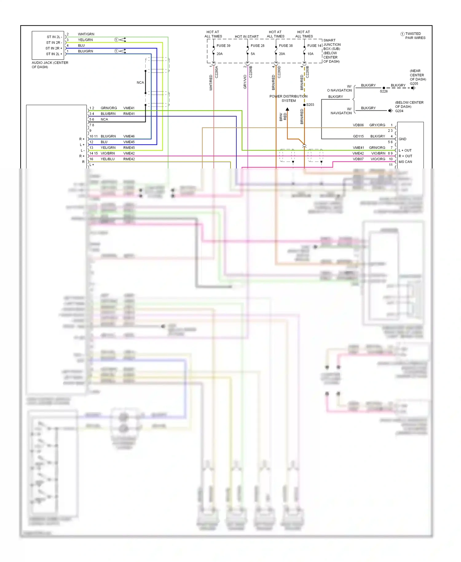 Mercury Mariner II (2007-2010) front display interface module (fdim) (if equipped) (center of dash) wiring diagram  (1 of 1)