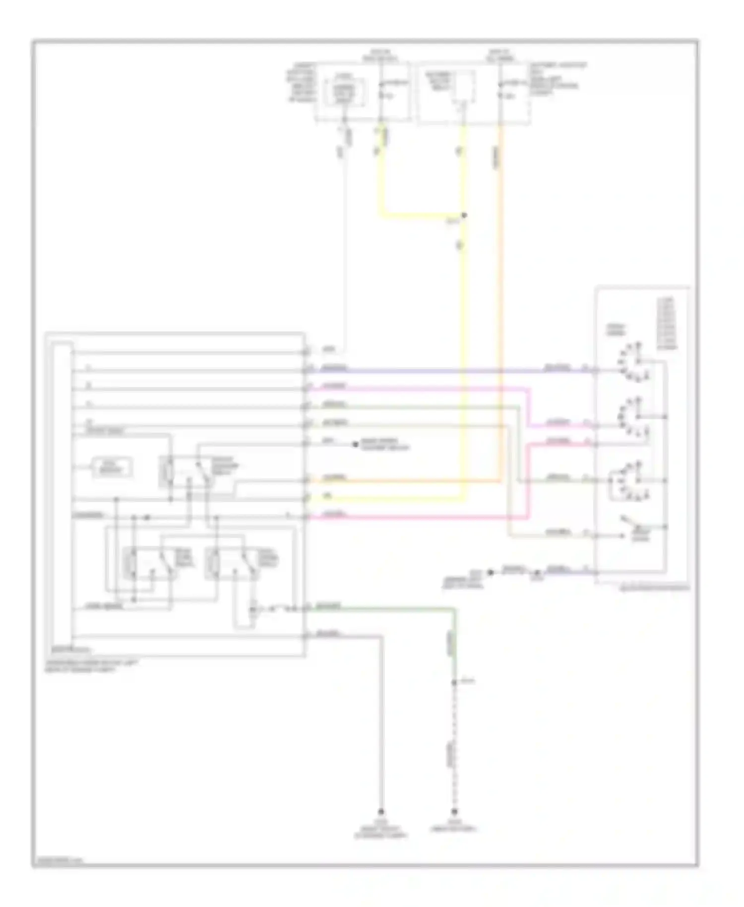 Wiring diagram front washer relay for Mercury Mariner II (2007-2010) (1 of 2)