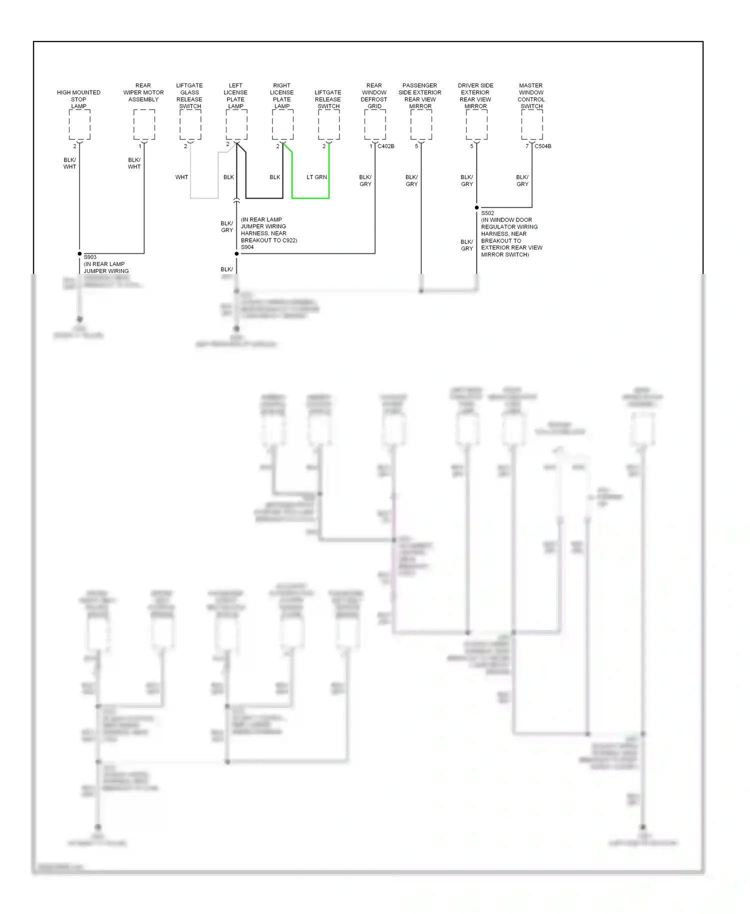 Mercury Mariner II (2007-2010) occupant classification system module (ocsm) wiring diagram  (1 of 3)