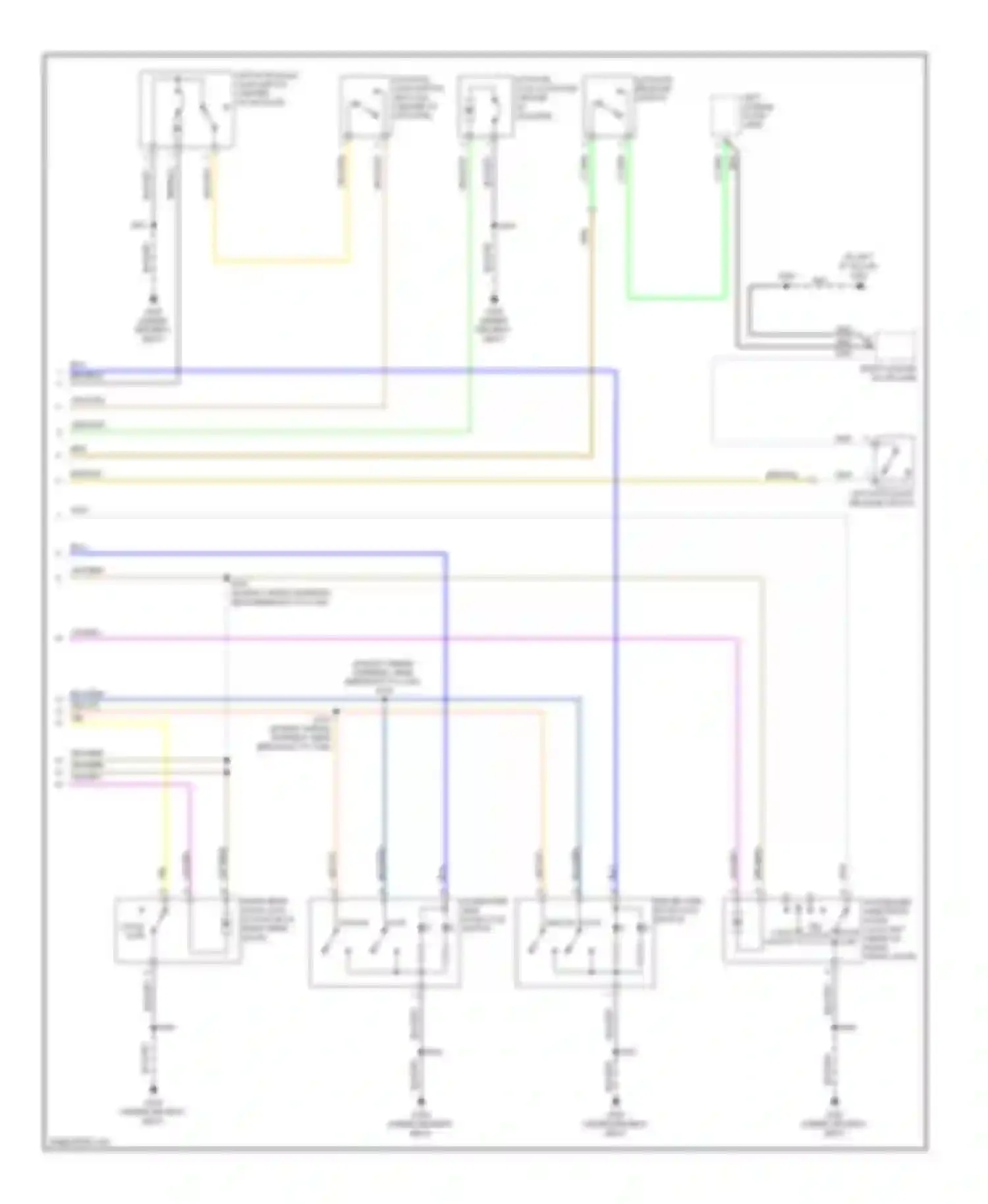 Wiring diagram passenger side front door lock unit (rear of right for Mercury Mariner II (2007-2010) (1 of 2)