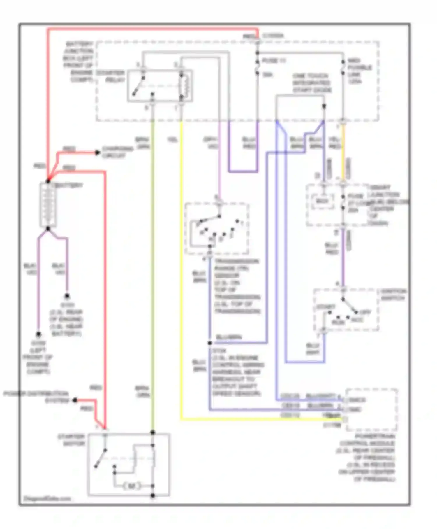 Wiring diagram run for Mercury Mariner II (2007-2010) (5 of 6)