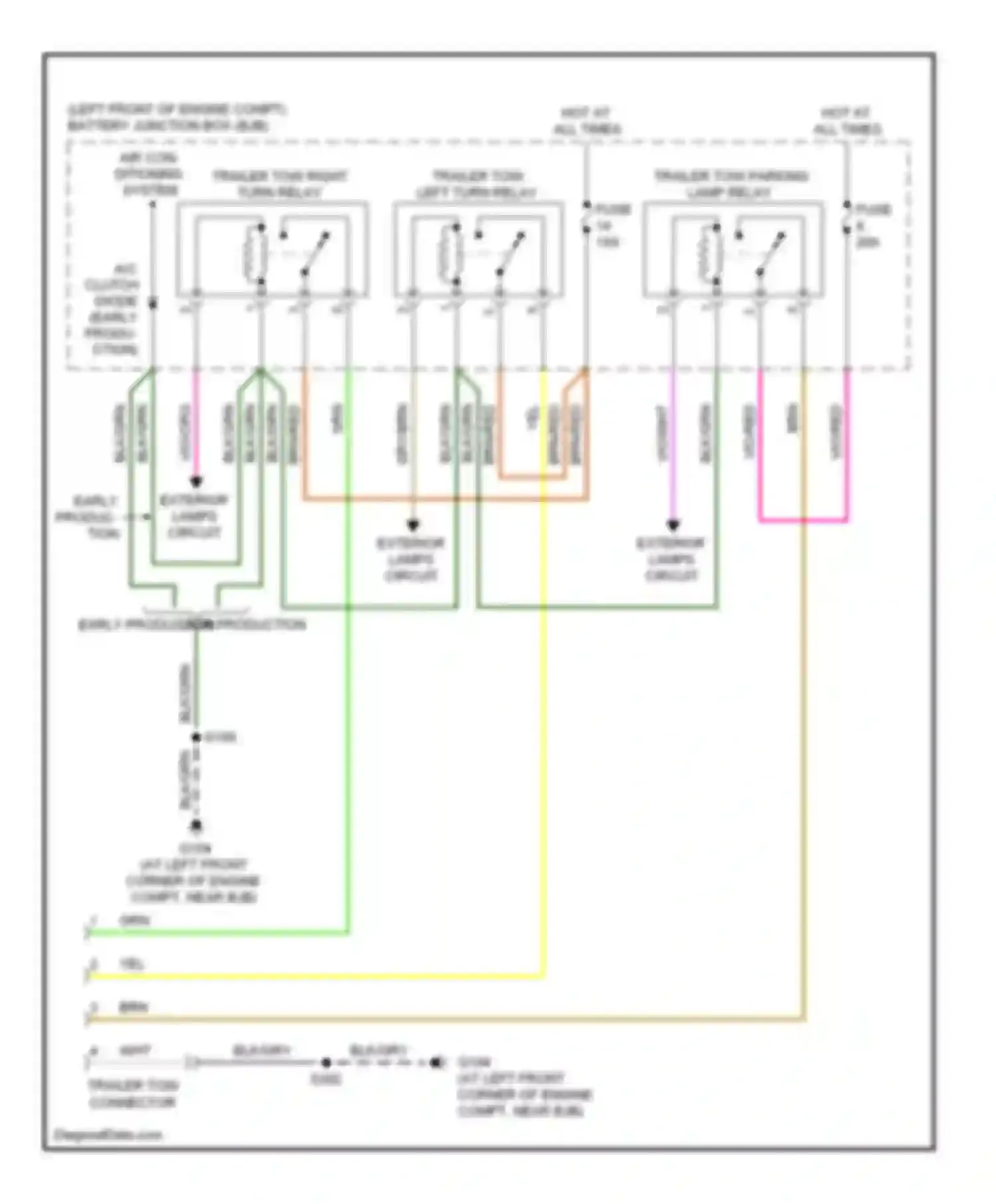 Wiring diagram trailer tow right turn relay for Mercury Mariner II (2007-2010) (3 of 3)
