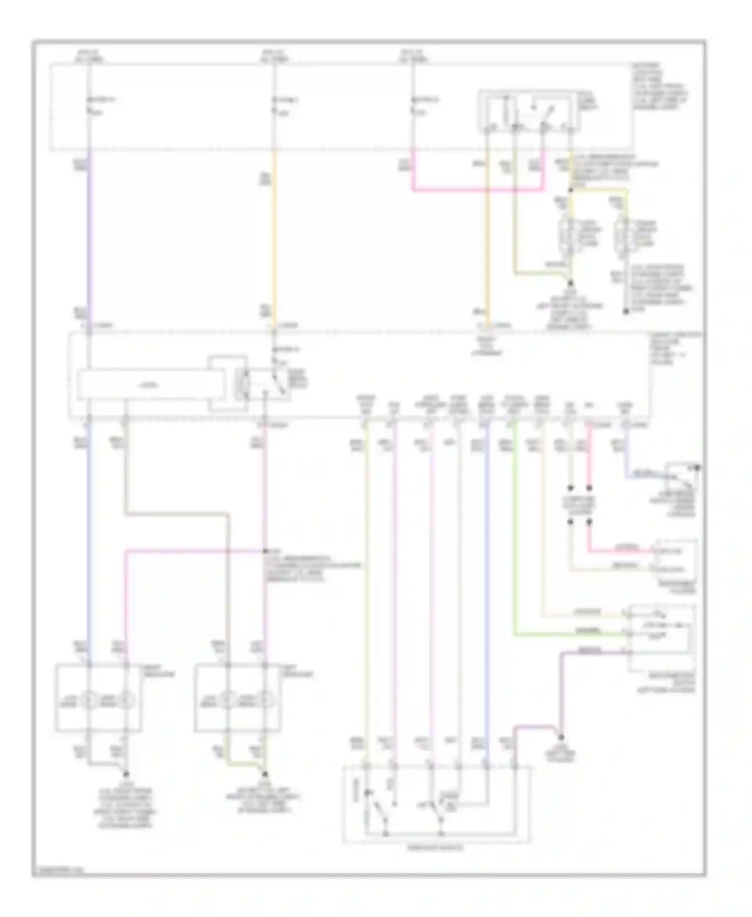 Milan Mercury I (2005-2010): Headlights circuit, without autolamps
