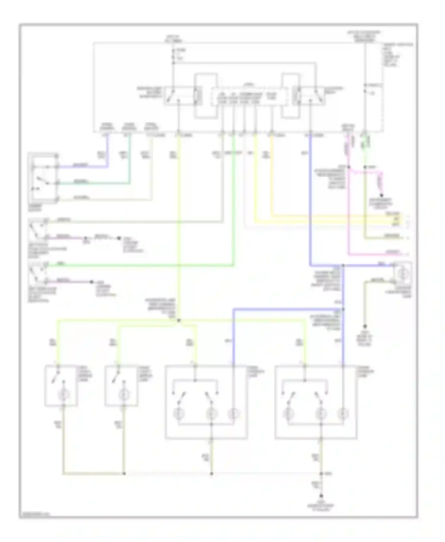 Milan Mercury I (2005-2010): Courtesy lamps circuit (1 of 2)