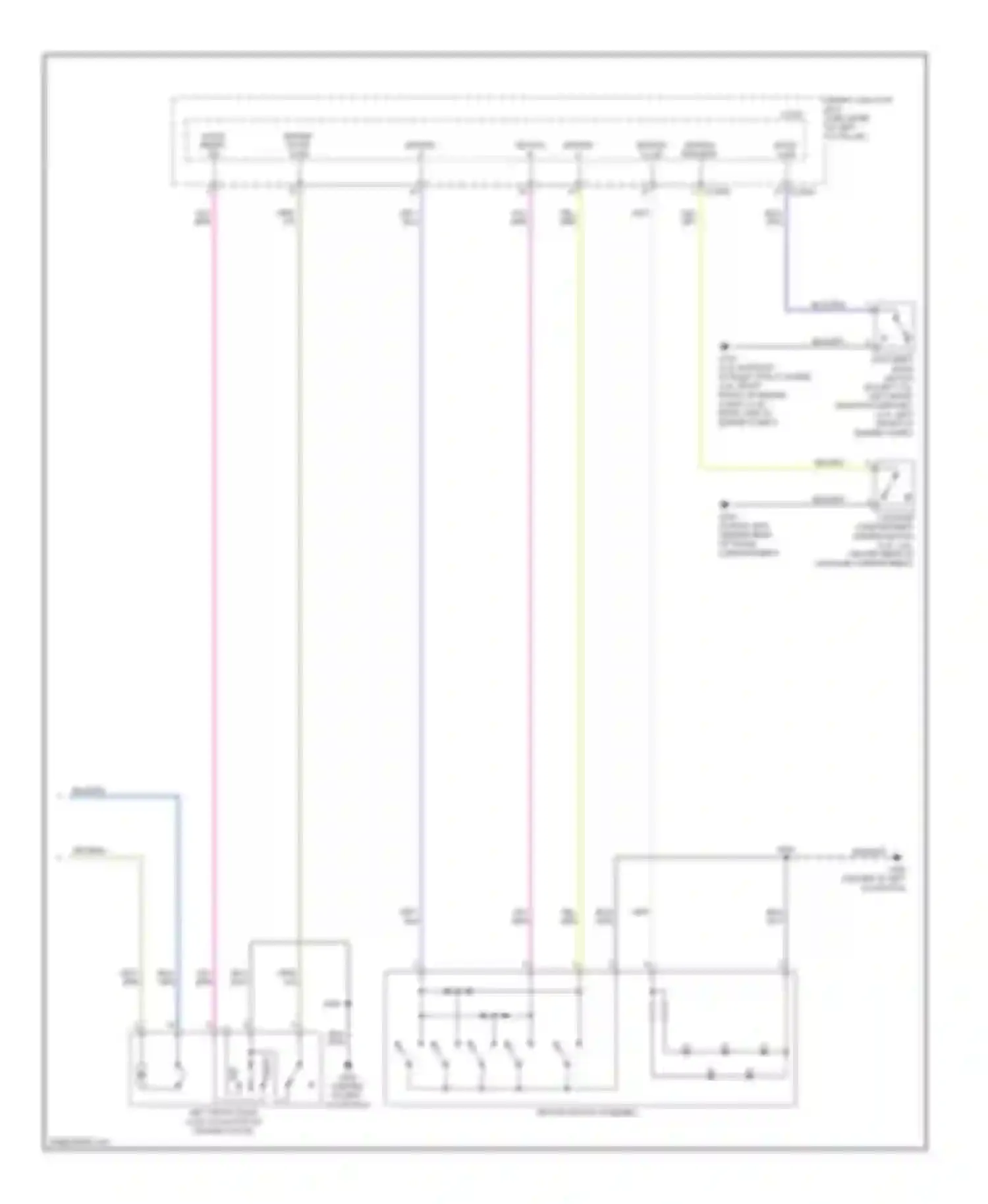 Milan Mercury I (2005-2010): Power door locks circuit, without memory (2 of 2)