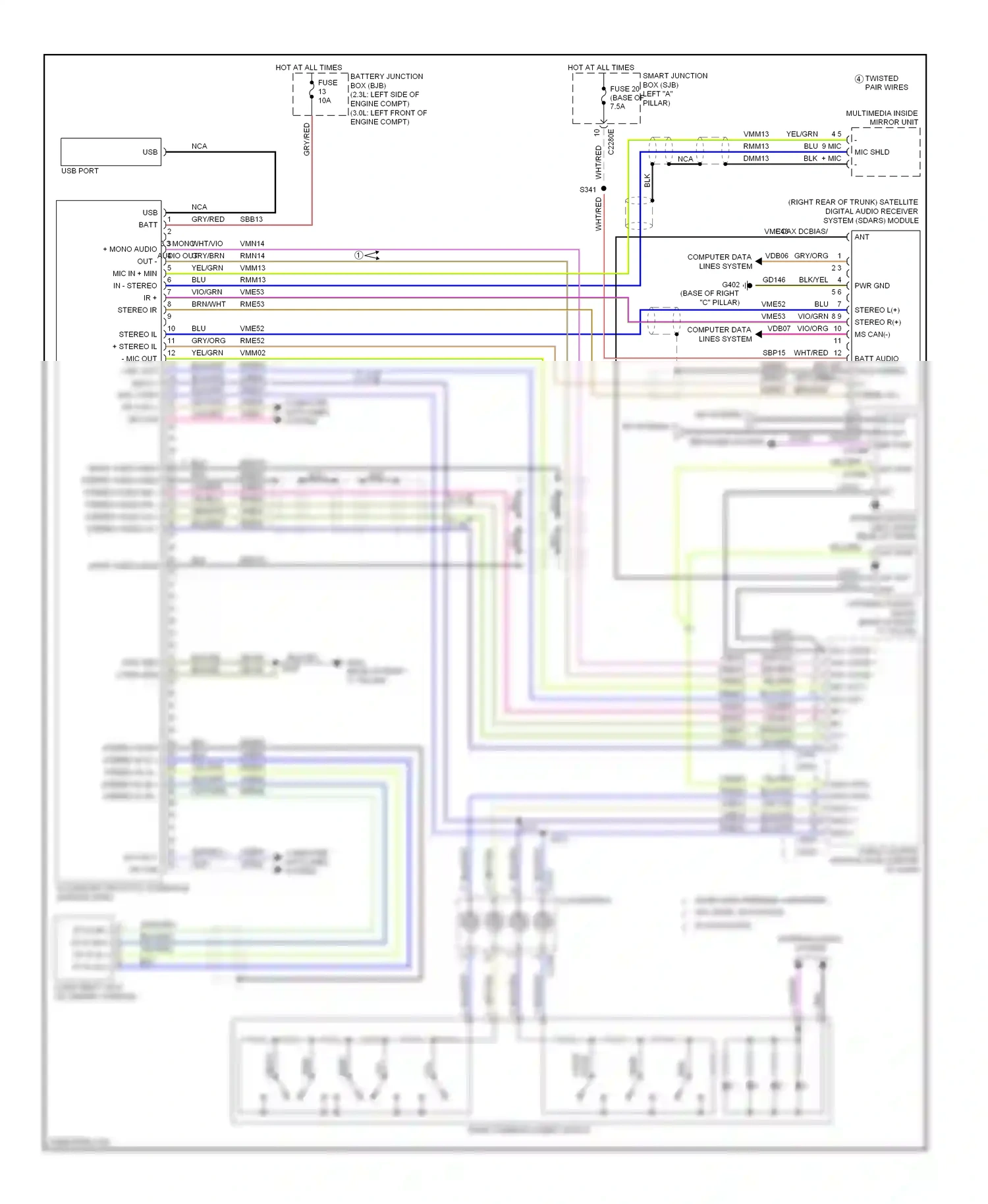 Mercury Milan I (2005-2010) accessory protocol interface module (apim) wiring diagram  (5 of 5)