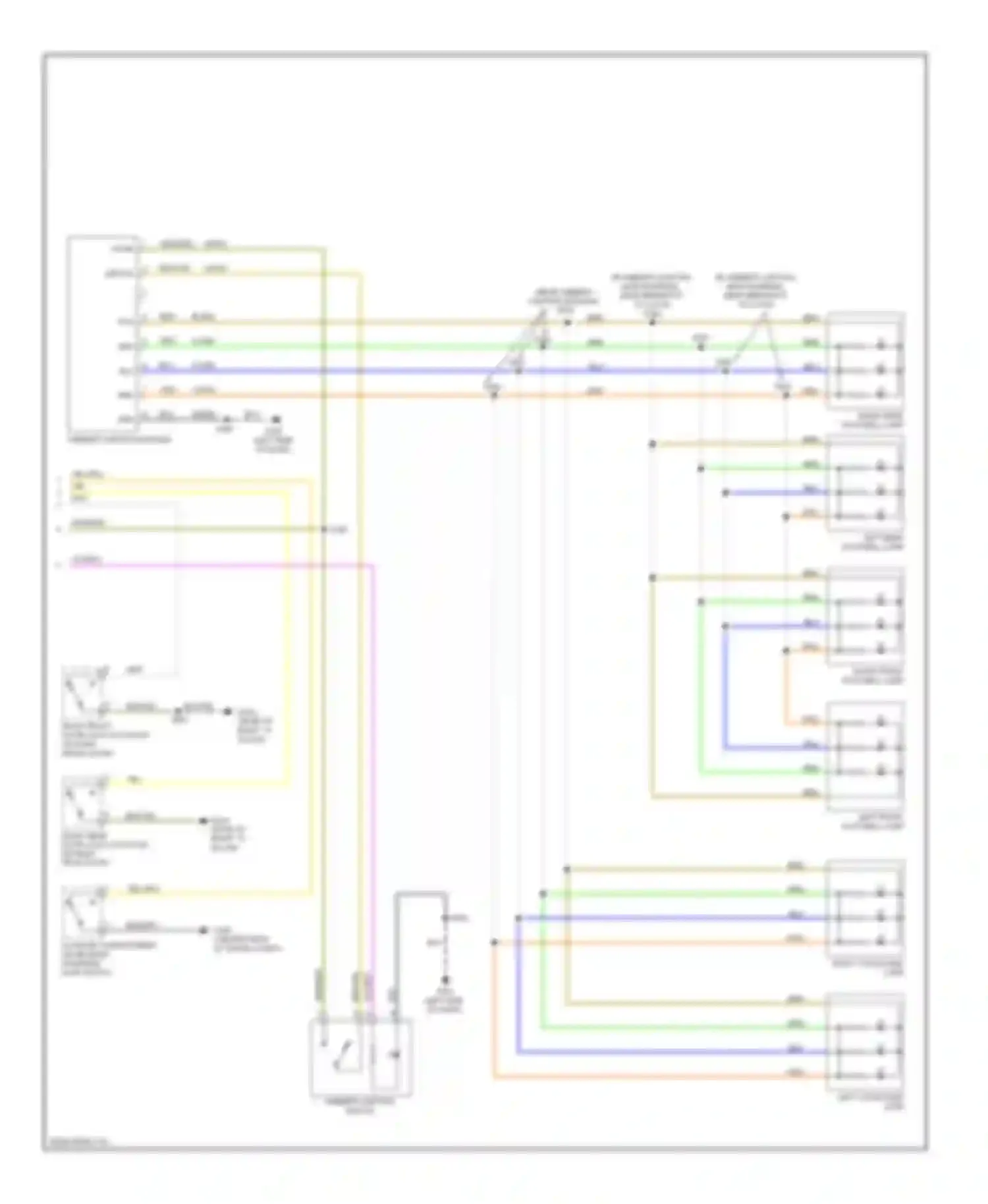 Wiring diagram ambient lighting module for Mercury Milan I (2005-2010) (1 of 1)