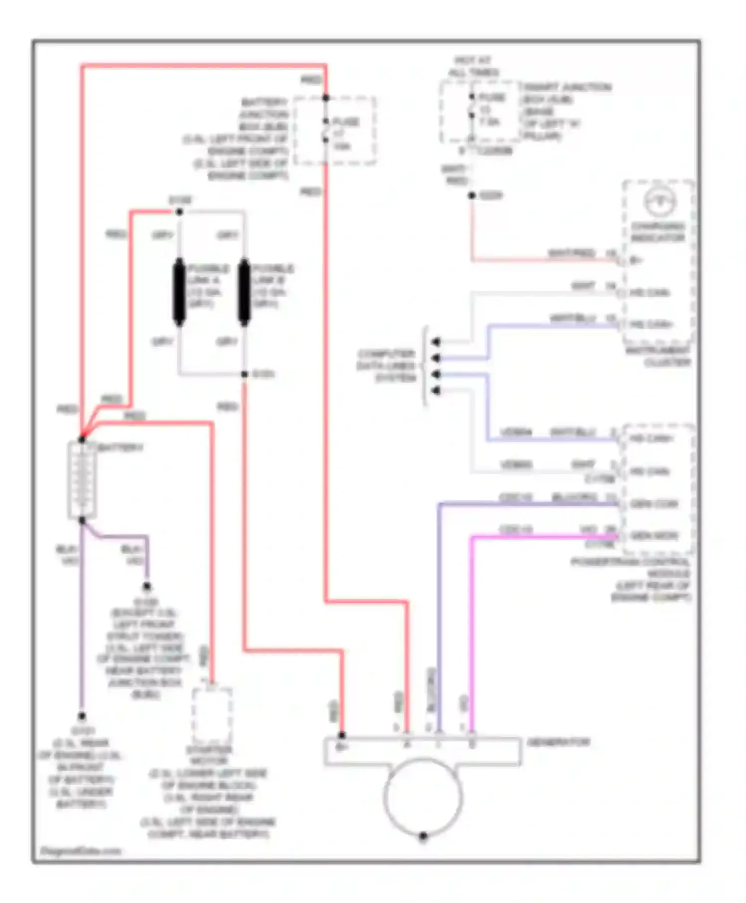 Wiring diagram blu/org for Mercury Milan I (2005-2010) (21 of 32)