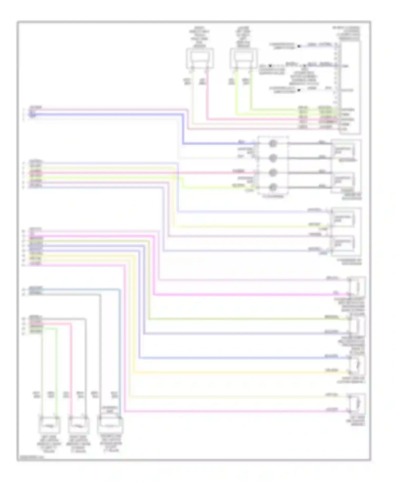 Wiring diagram left side air curtain sensor 1 for Mercury Milan I (2005-2010) (1 of 2)