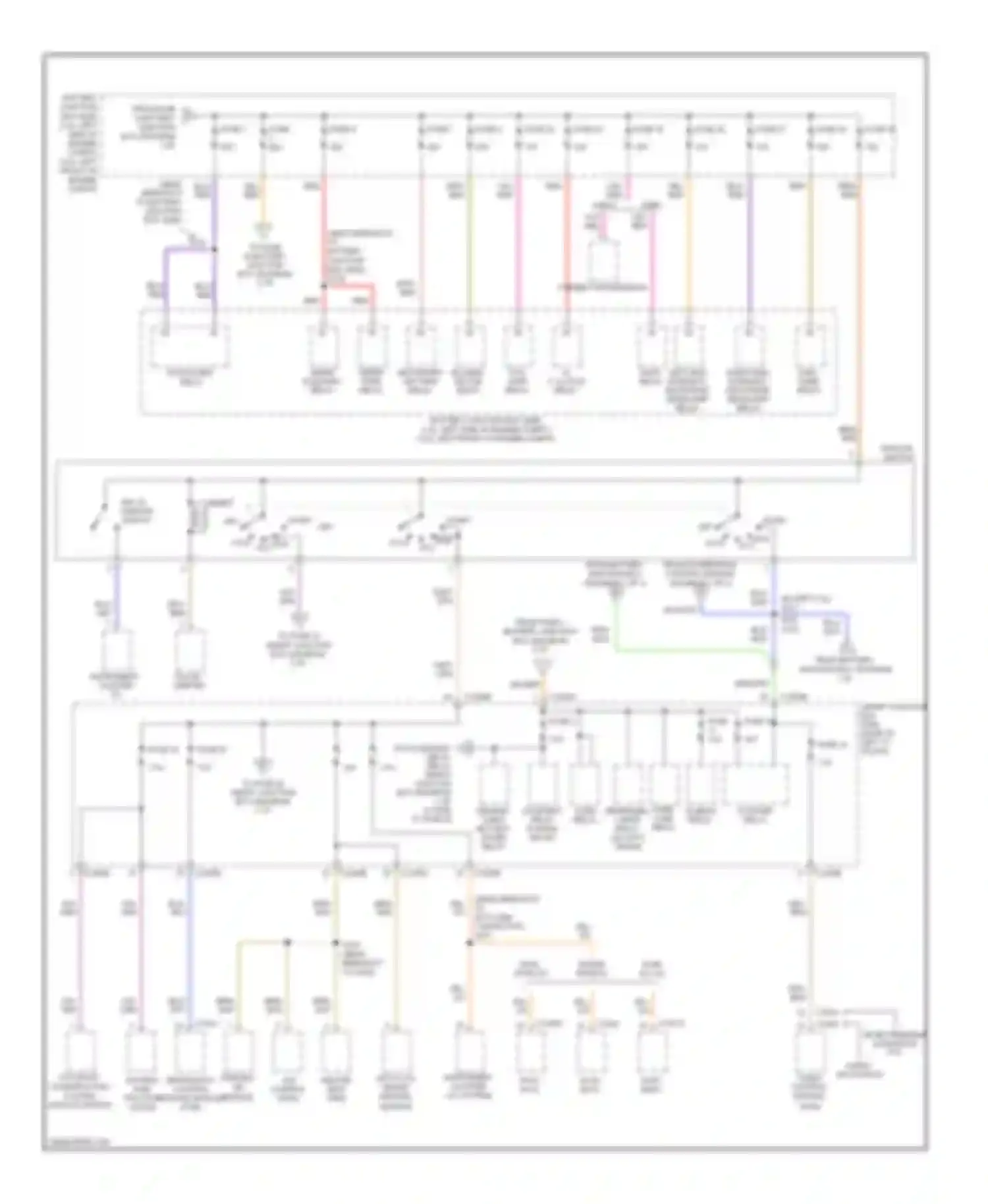 Wiring diagram (near breakout to battery for Mercury Milan I (2005-2010) (1 of 1)