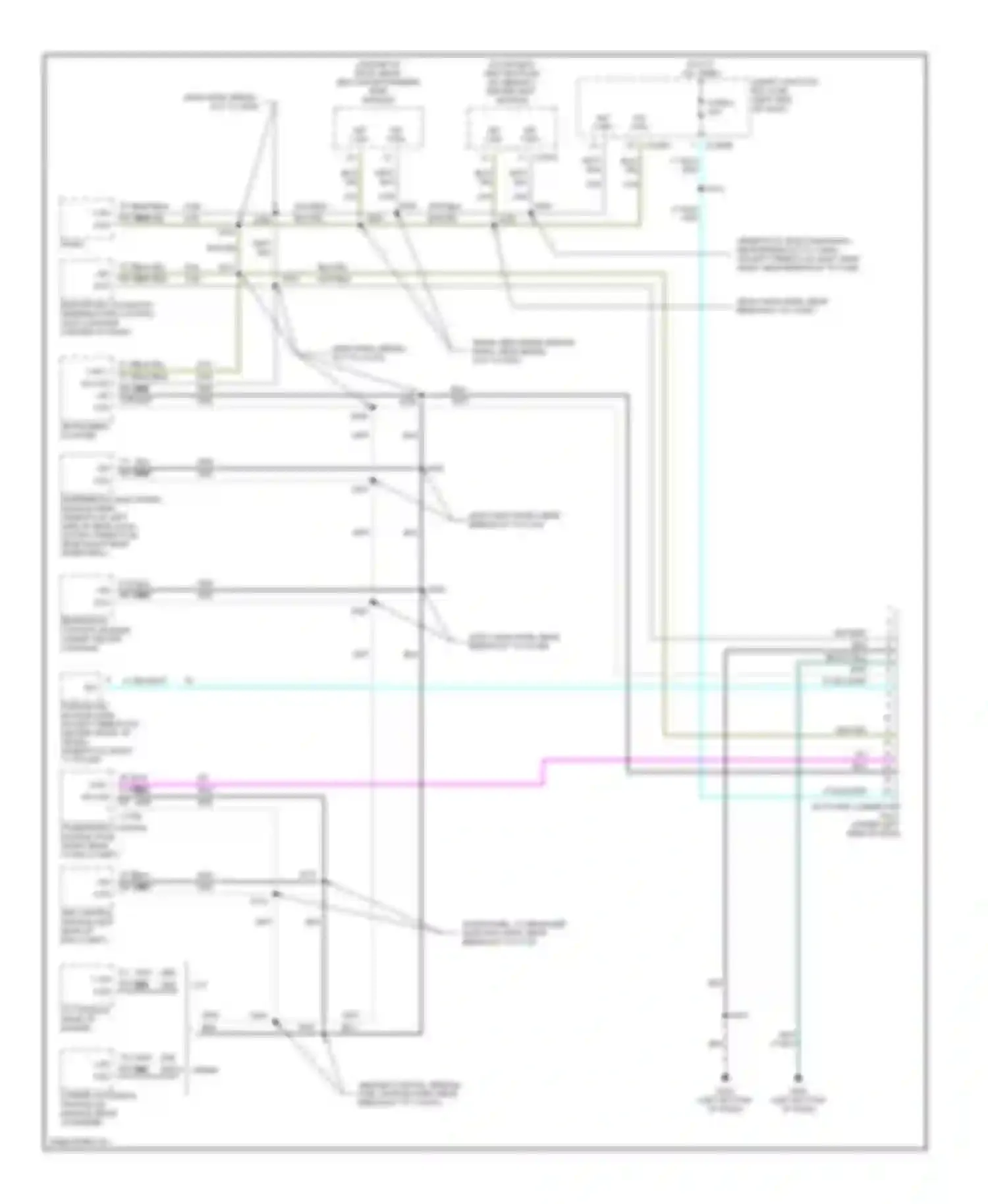 Montego Mercury III (2004-2007): Computer data lines circuit