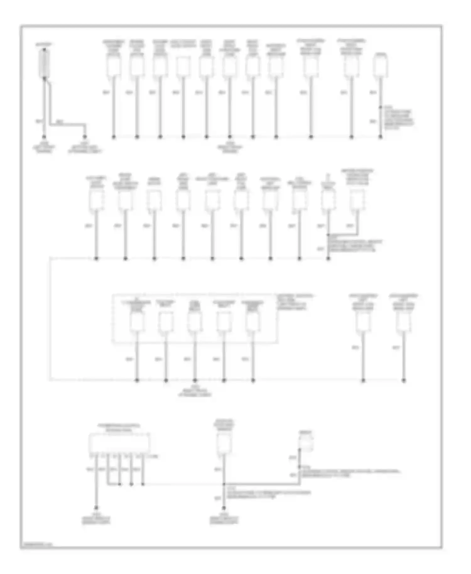 Montego Mercury III (2004-2007): Ground distribution circuit (1 of 4)