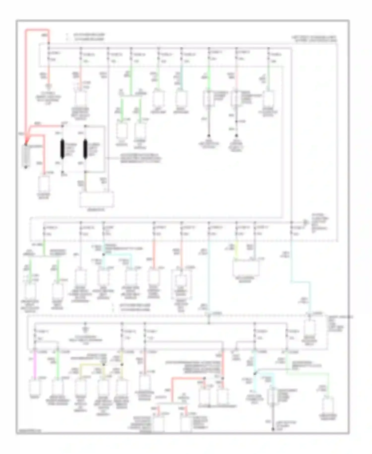 Montego Mercury III (2004-2007): Power distribution circuit (1 of 3)