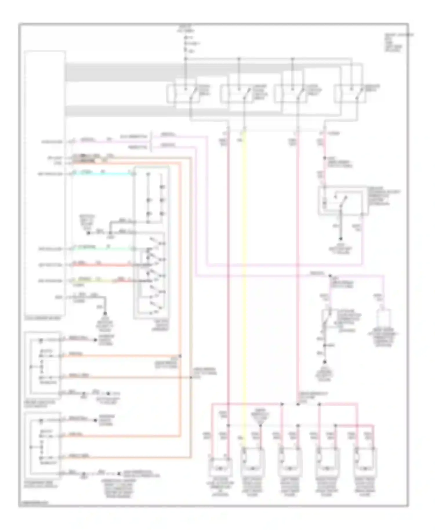 Montego Mercury III (2004-2007): Door lock circuit (1 of 2)