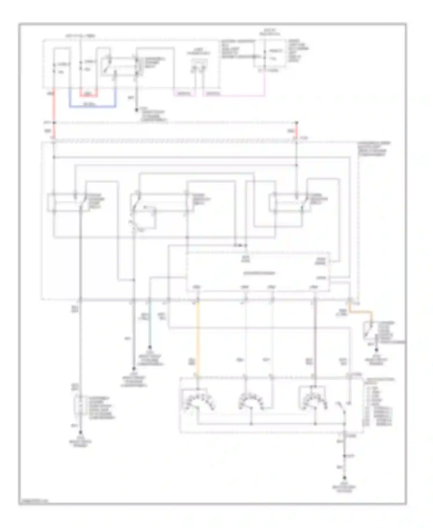 Montego Mercury III (2004-2007): Front wiper/washer circuit