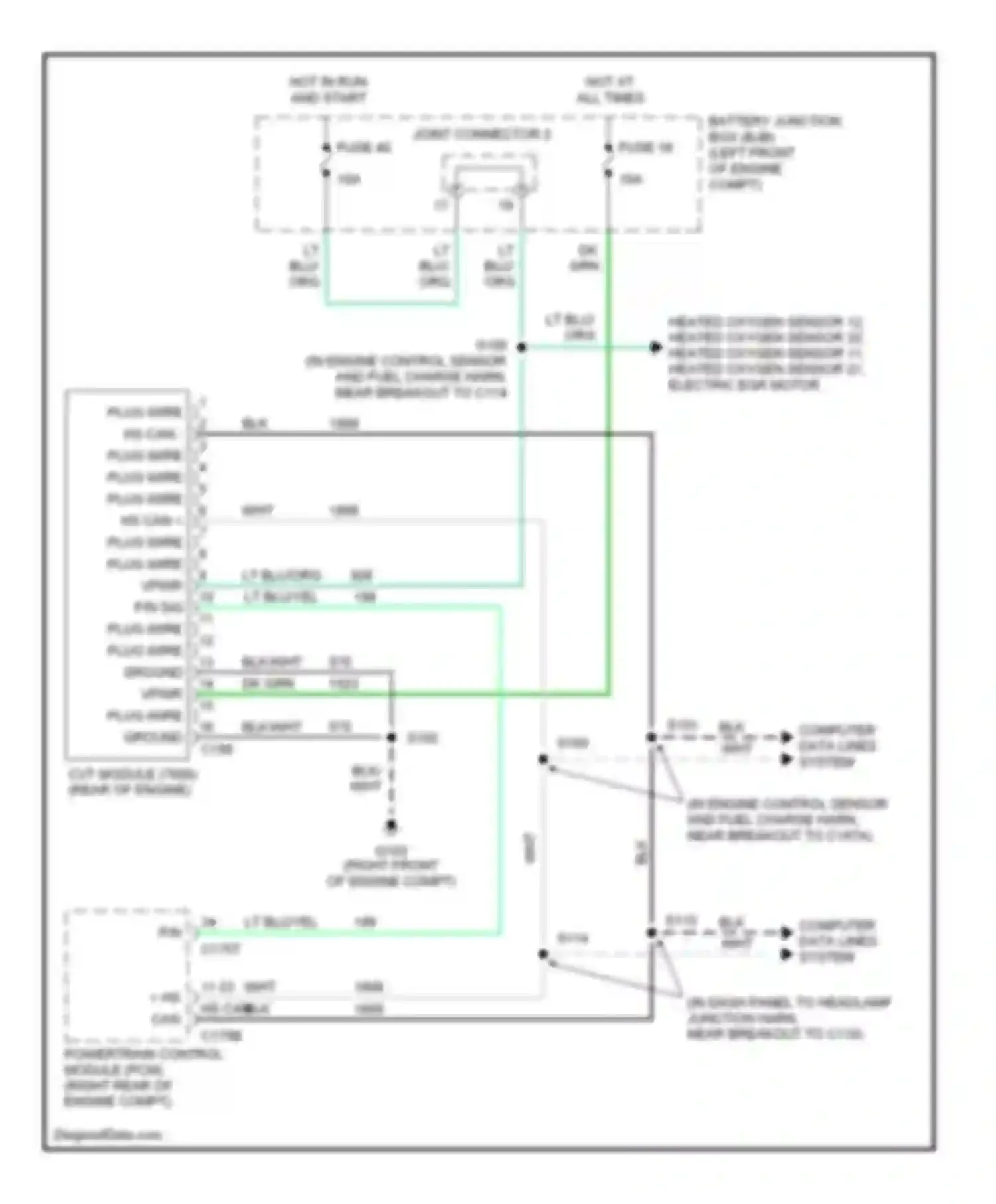 Wiring diagram blk/wht for Mercury Montego III (2004-2007) (12 of 13)