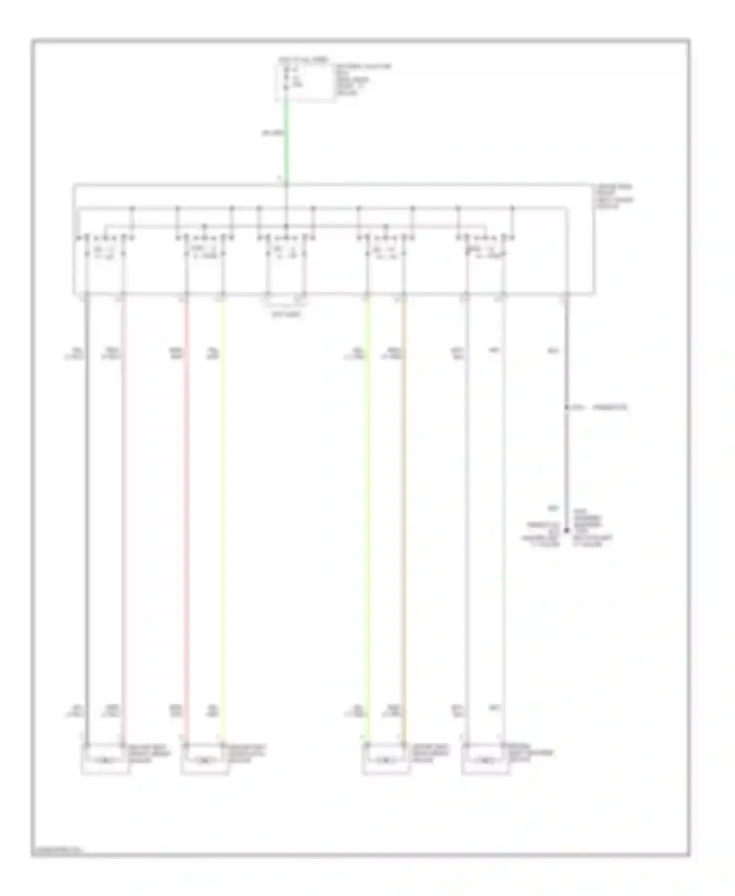 Wiring diagram driver seat horizontal motor for Mercury Montego III (2004-2007) (2 of 2)