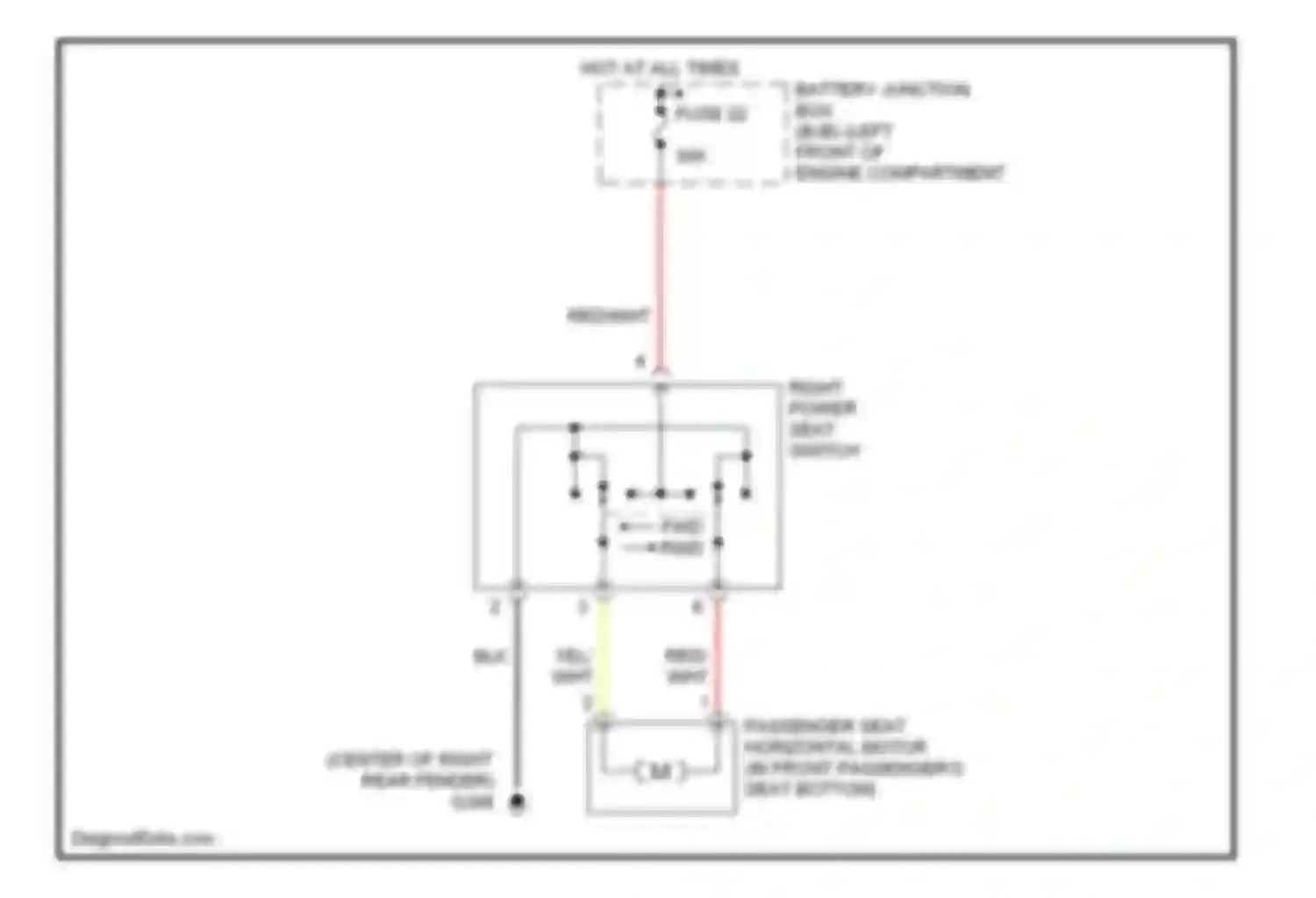 Wiring diagram fuse 22 for Mercury Montego III (2004-2007) (2 of 4)