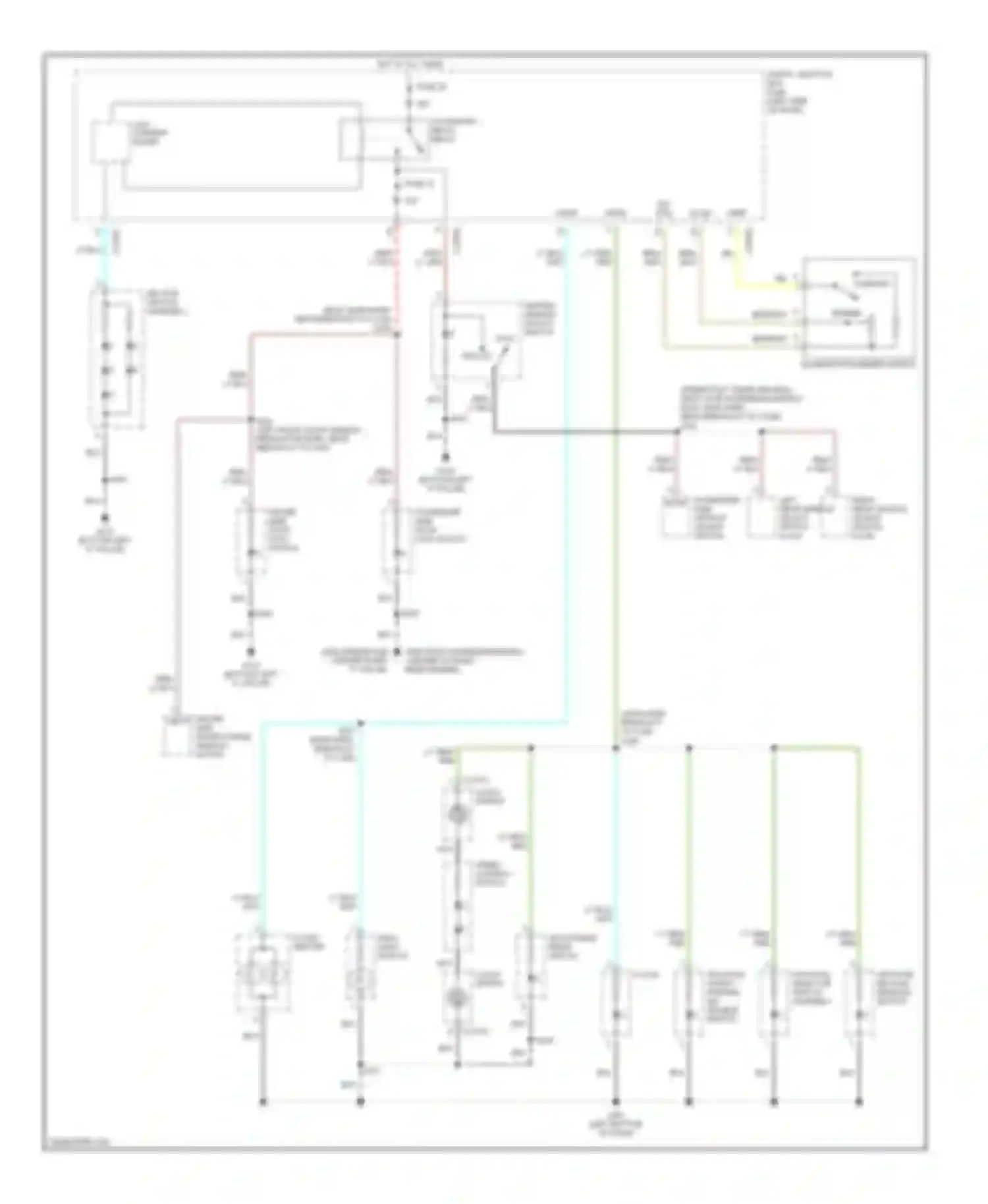 Wiring diagram right rear window adjust switch illum for Mercury Montego III (2004-2007) (1 of 1)