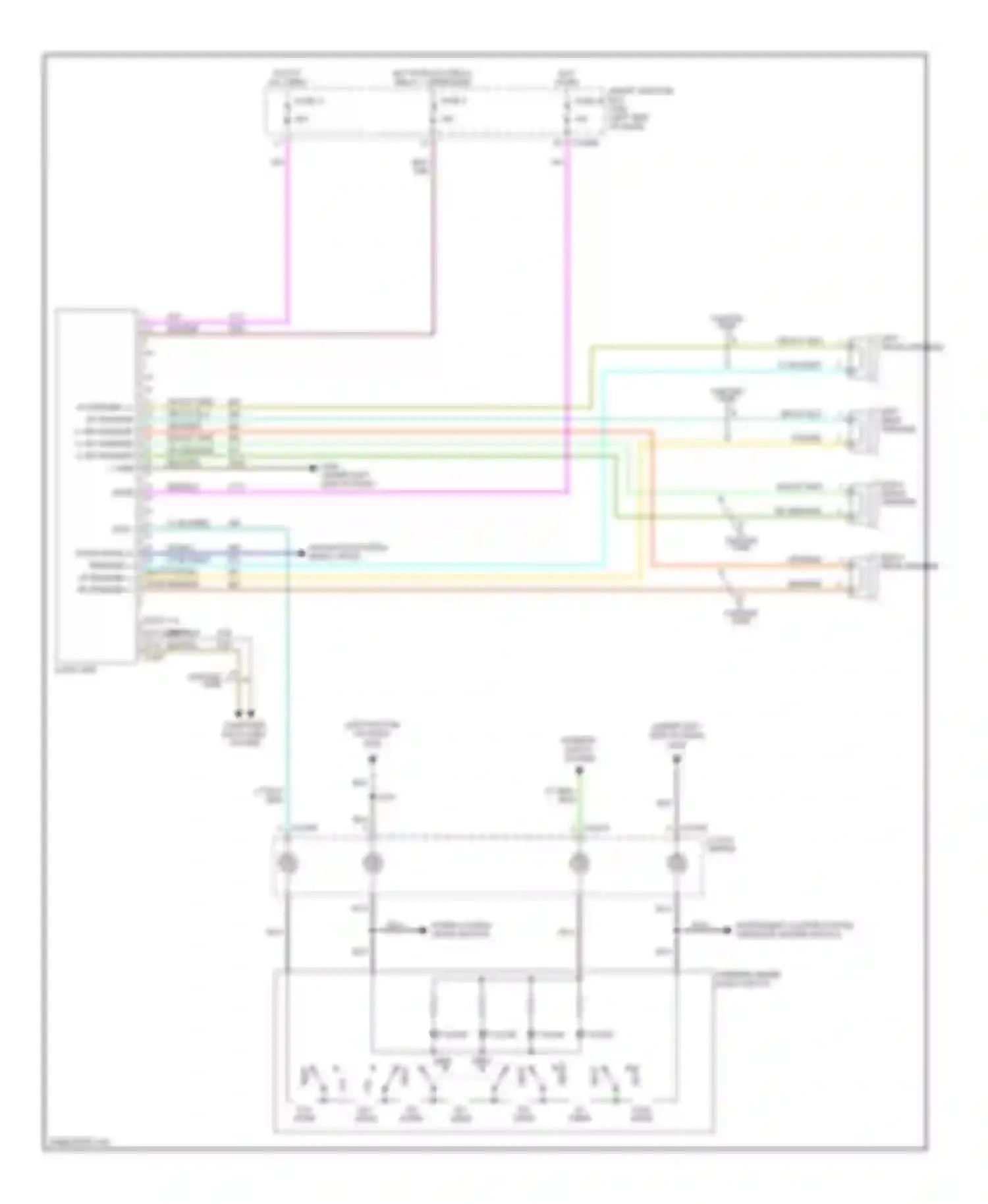Wiring diagram steering wheel radio switch for Mercury Montego III (2004-2007) (1 of 2)