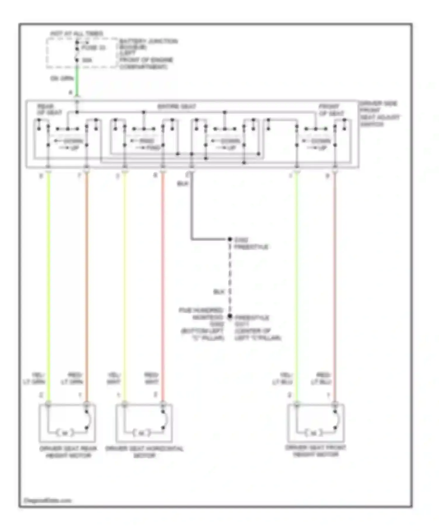 Wiring diagram yel for Mercury Montego III (2004-2007) (24 of 33)