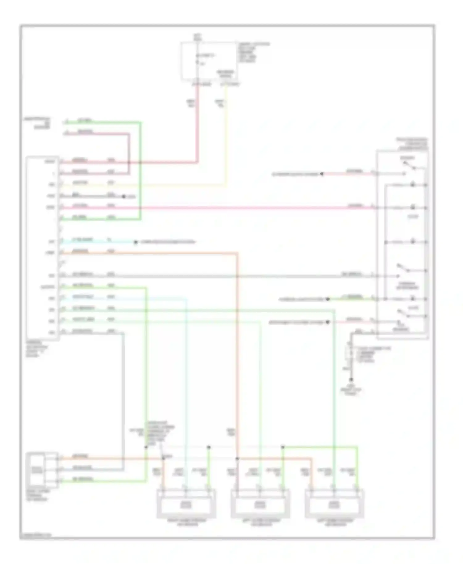 Monterey Mercury VIII (2003-2007): Parking assistant circuit, without front parking aid circuit