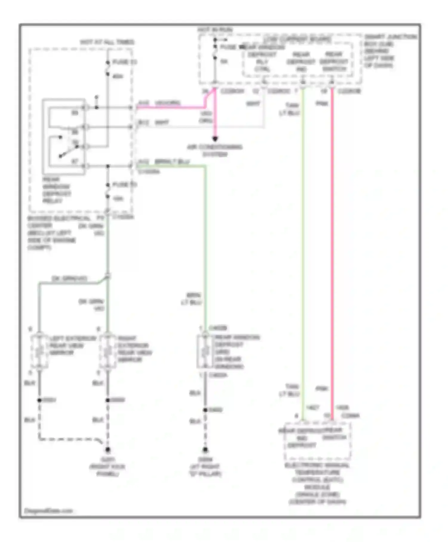 Wiring diagram air conditioning system for Mercury Monterey VIII (2003-2007) (4 of 10)