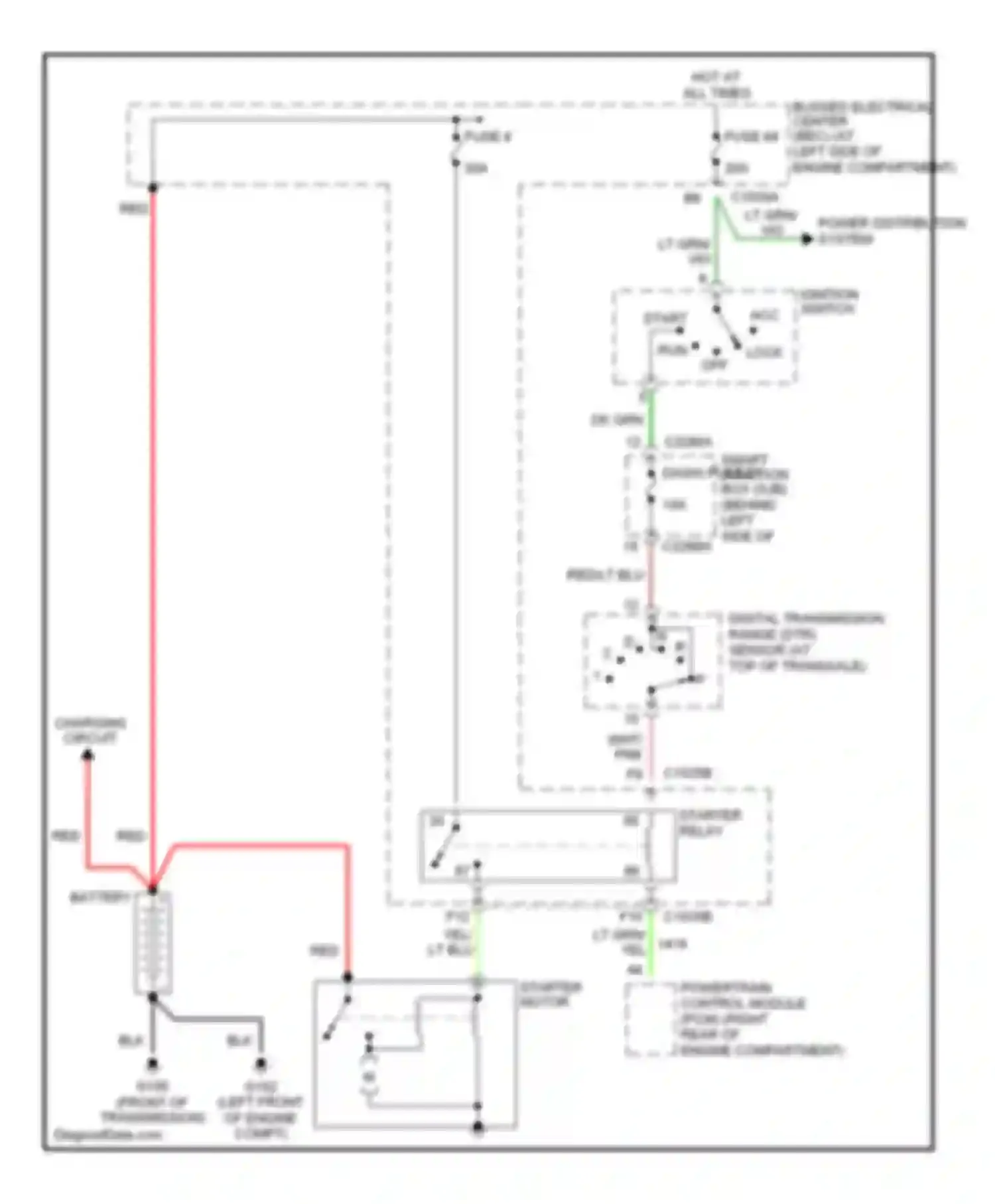 Wiring diagram hot at all times for Mercury Monterey VIII (2003-2007) (40 of 46)