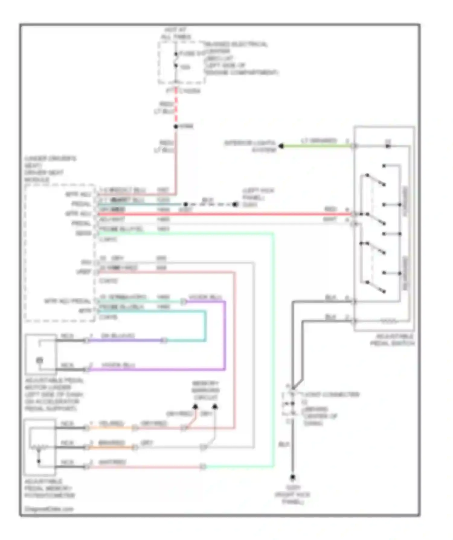 Wiring diagram lt blu/yel for Mercury Monterey VIII (2003-2007) (1 of 8)
