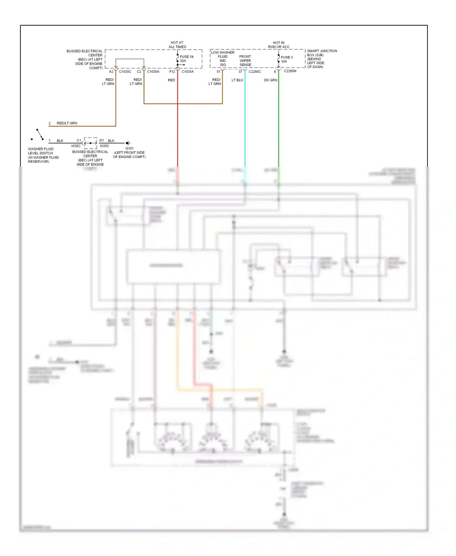 Mercury Monterey VIII (2003-2007) microprocessor wiring diagram  (1 of 4)