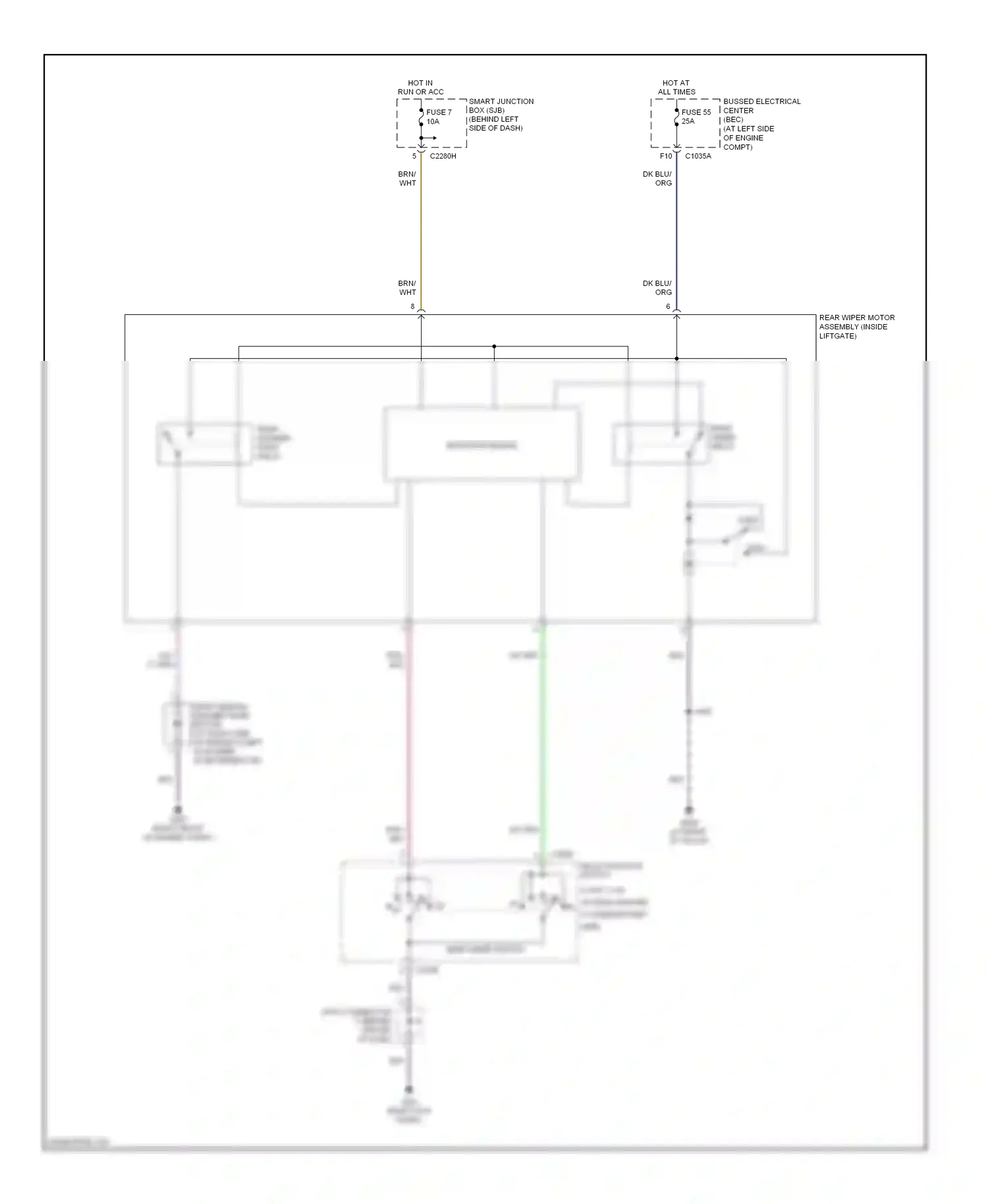 Mercury Monterey VIII (2003-2007) microprocessor wiring diagram  (3 of 4)