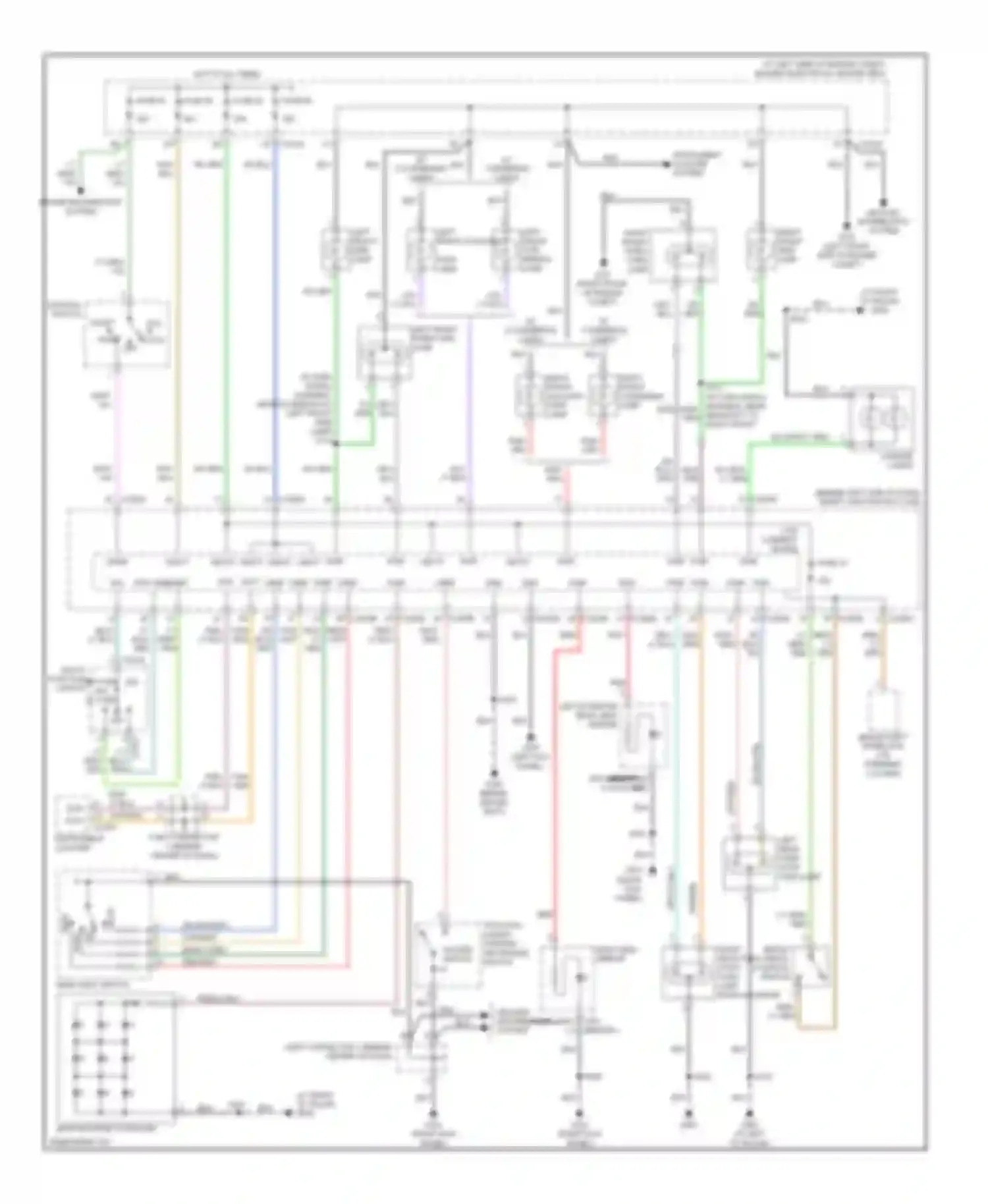 Wiring diagram power distribution system for Mercury Monterey VIII (2003-2007) (2 of 3)