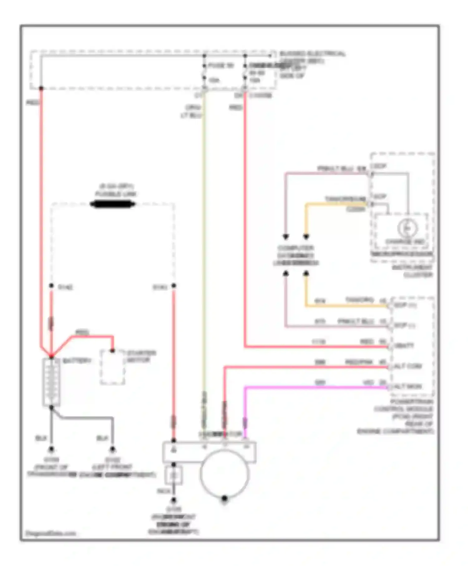 Wiring diagram red for Mercury Monterey VIII (2003-2007) (42 of 52)