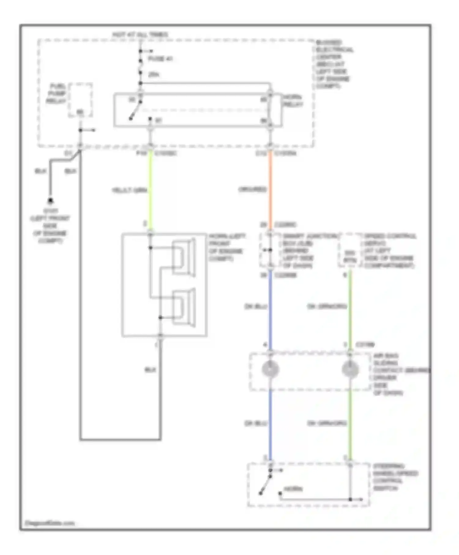 Wiring diagram yel/lt grn for Mercury Monterey VIII (2003-2007) (6 of 16)