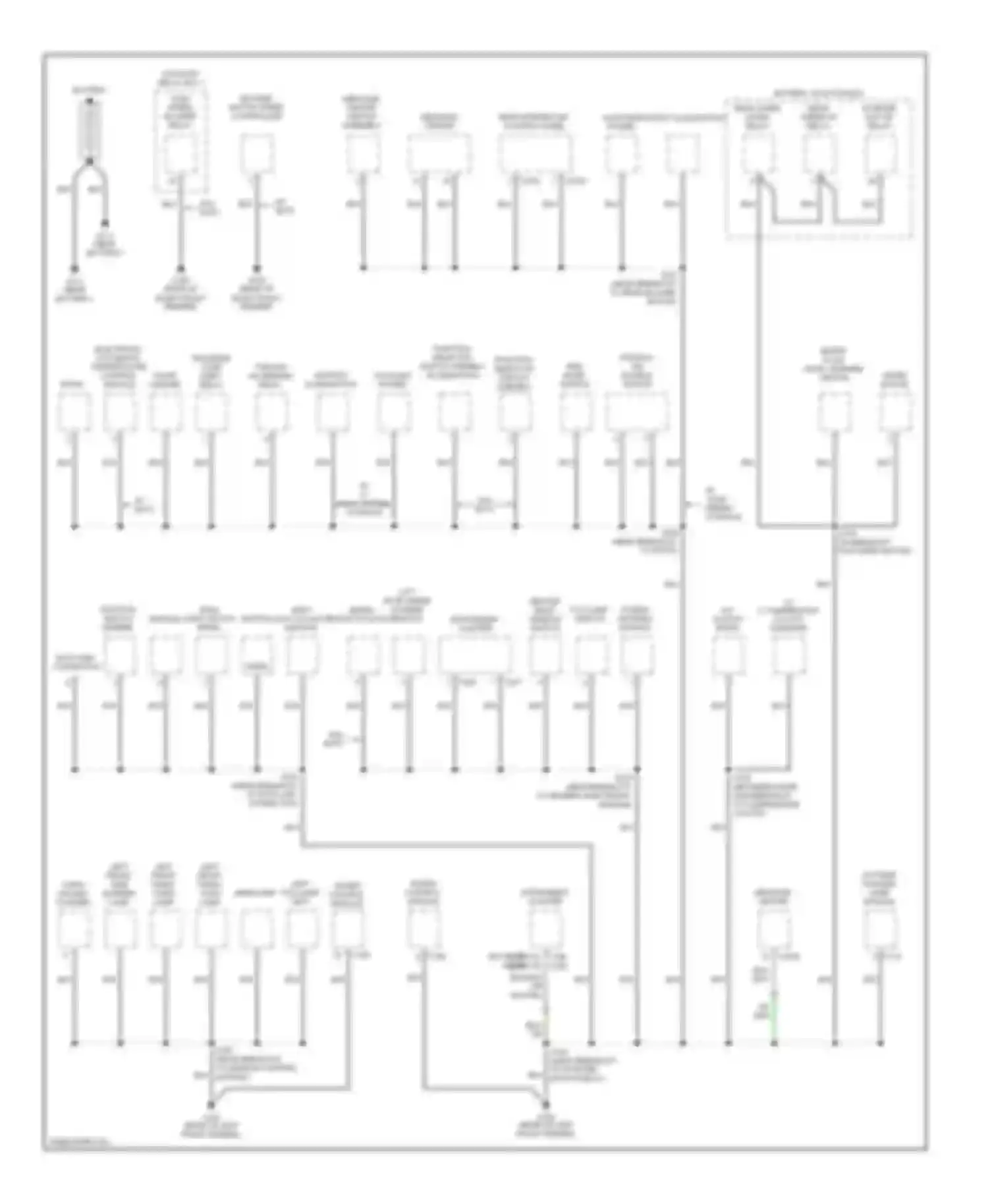 Mountaineer Mercury I facelift (1997-2001): Ground distribution circuit (1 of 4)