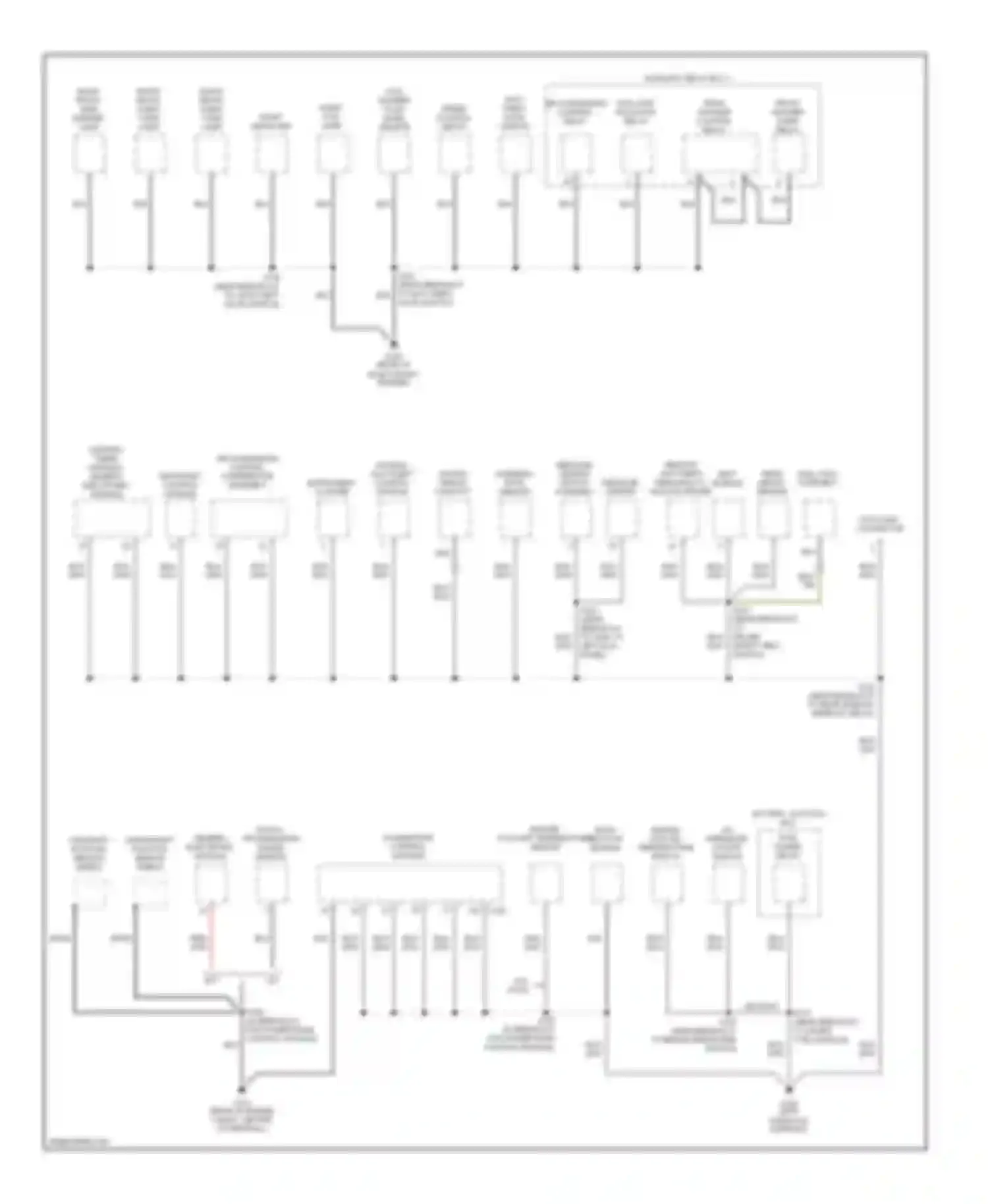 Mountaineer Mercury I facelift (1997-2001): Ground distribution circuit (2 of 4)