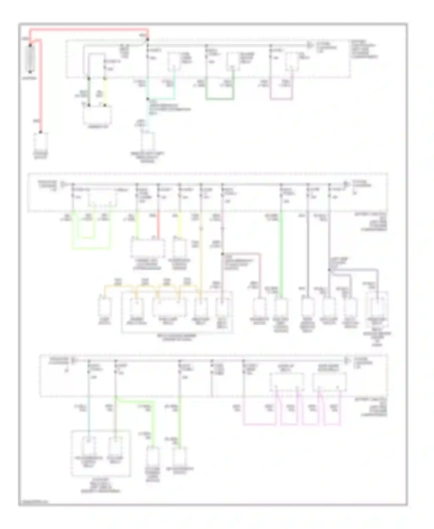 Mountaineer Mercury I facelift (1997-2001): Power distribution circuit (1 of 5)