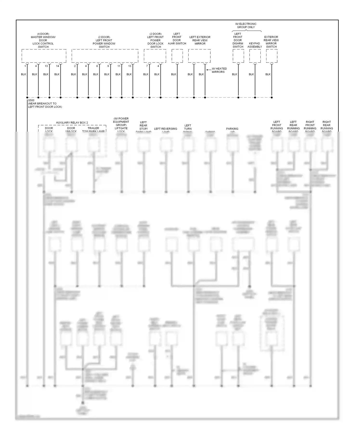 Wiring diagram memory seat module for Mercury Mountaineer I facelift (1997-2001) (2 of 2)