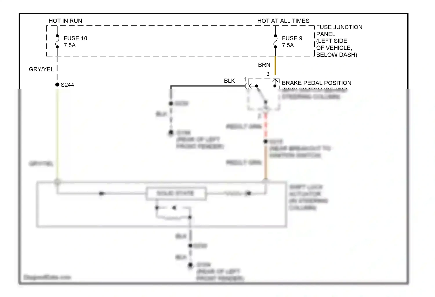 Wiring diagram solid state for Mercury Mountaineer I facelift (1997-2001) (5 of 5)