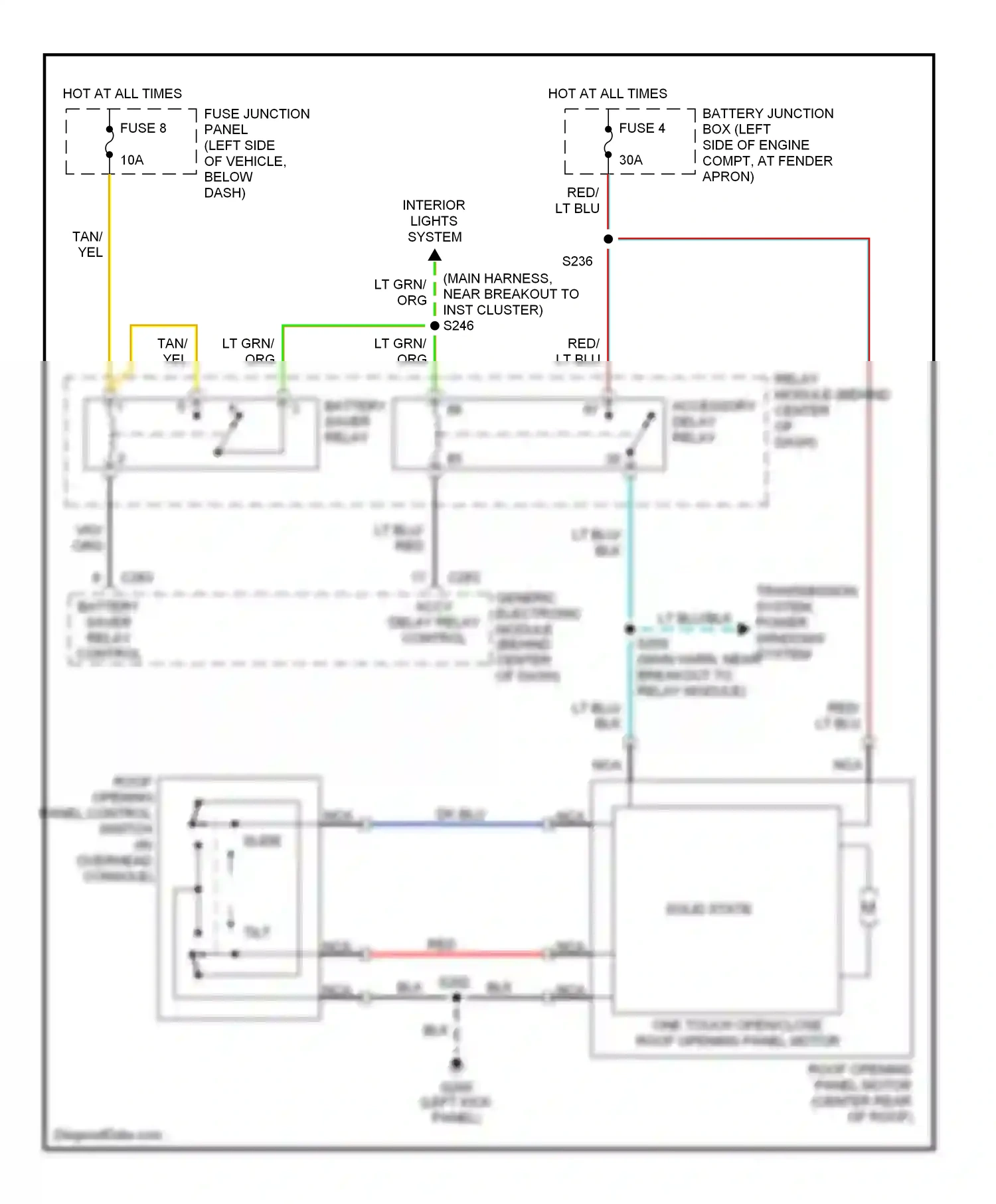 Wiring diagram solid state for Mercury Mountaineer I facelift (1997-2001) (4 of 5)