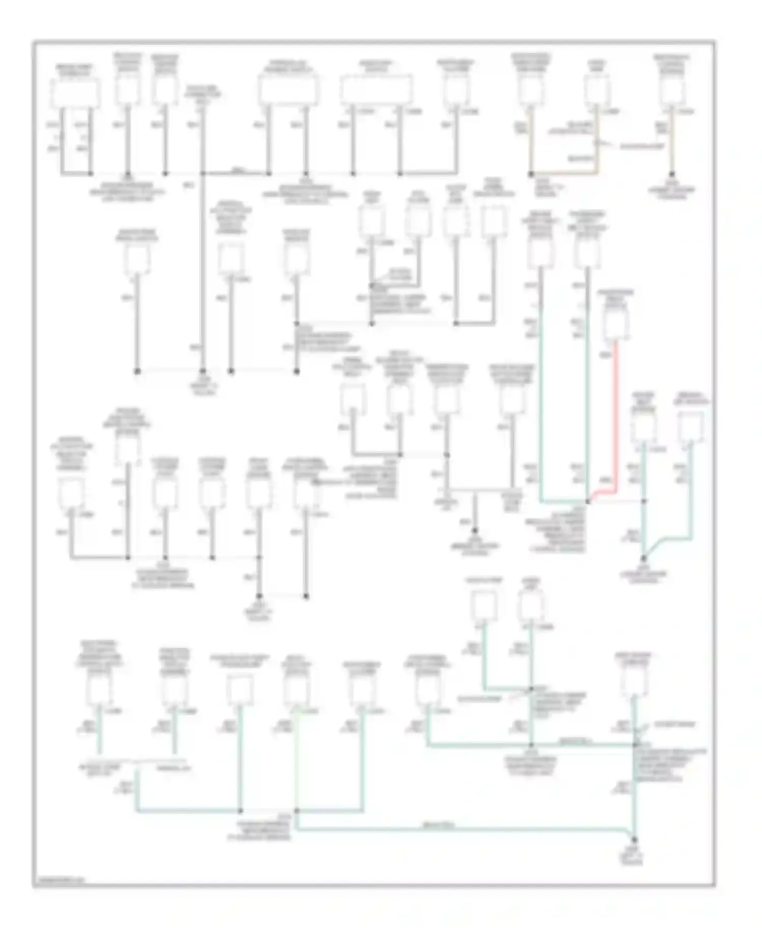 Mountaineer Mercury II (2001-2005): Ground distribution circuit (2 of 4)