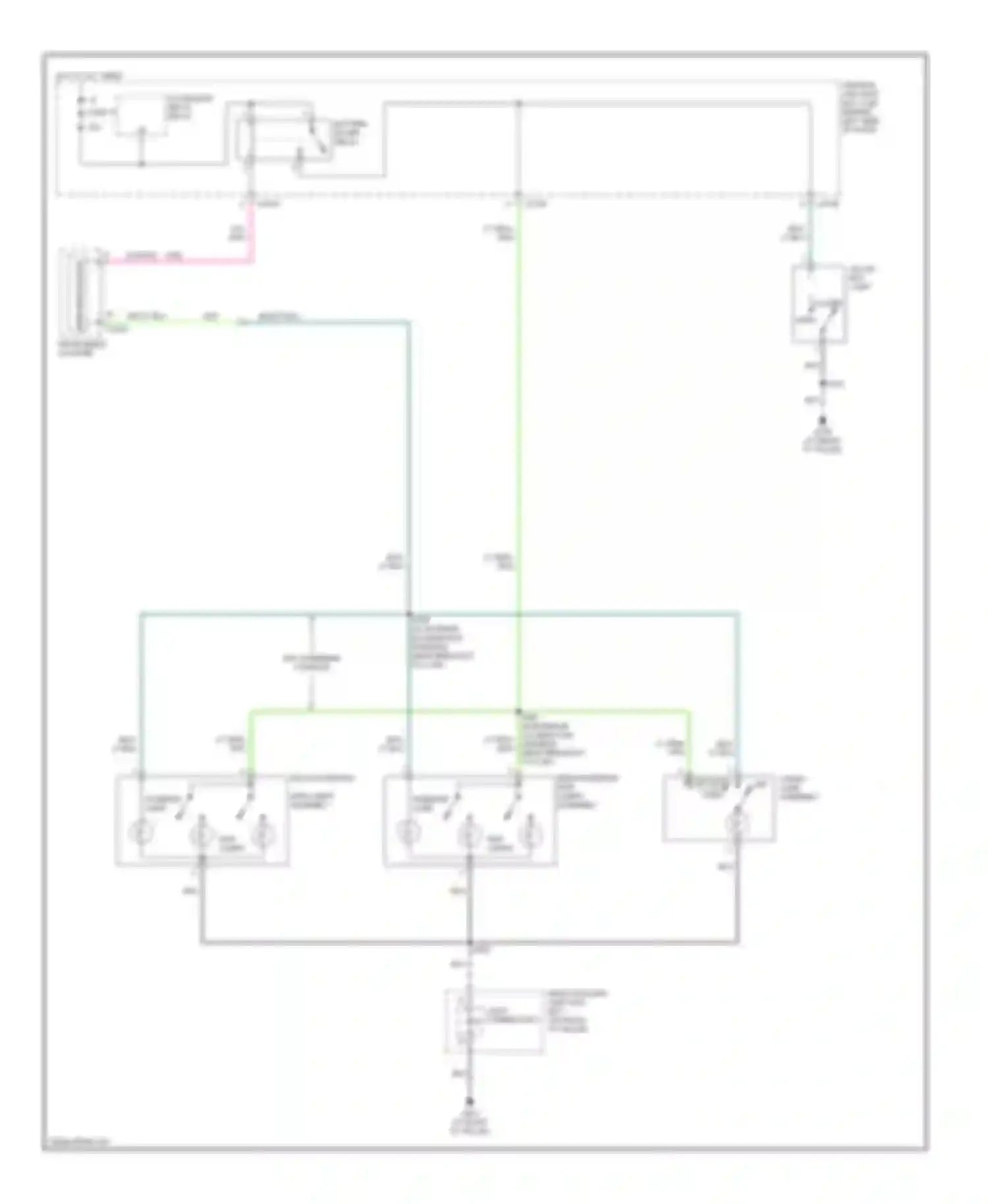 Mountaineer Mercury II (2001-2005): Courtesy lamps circuit, base