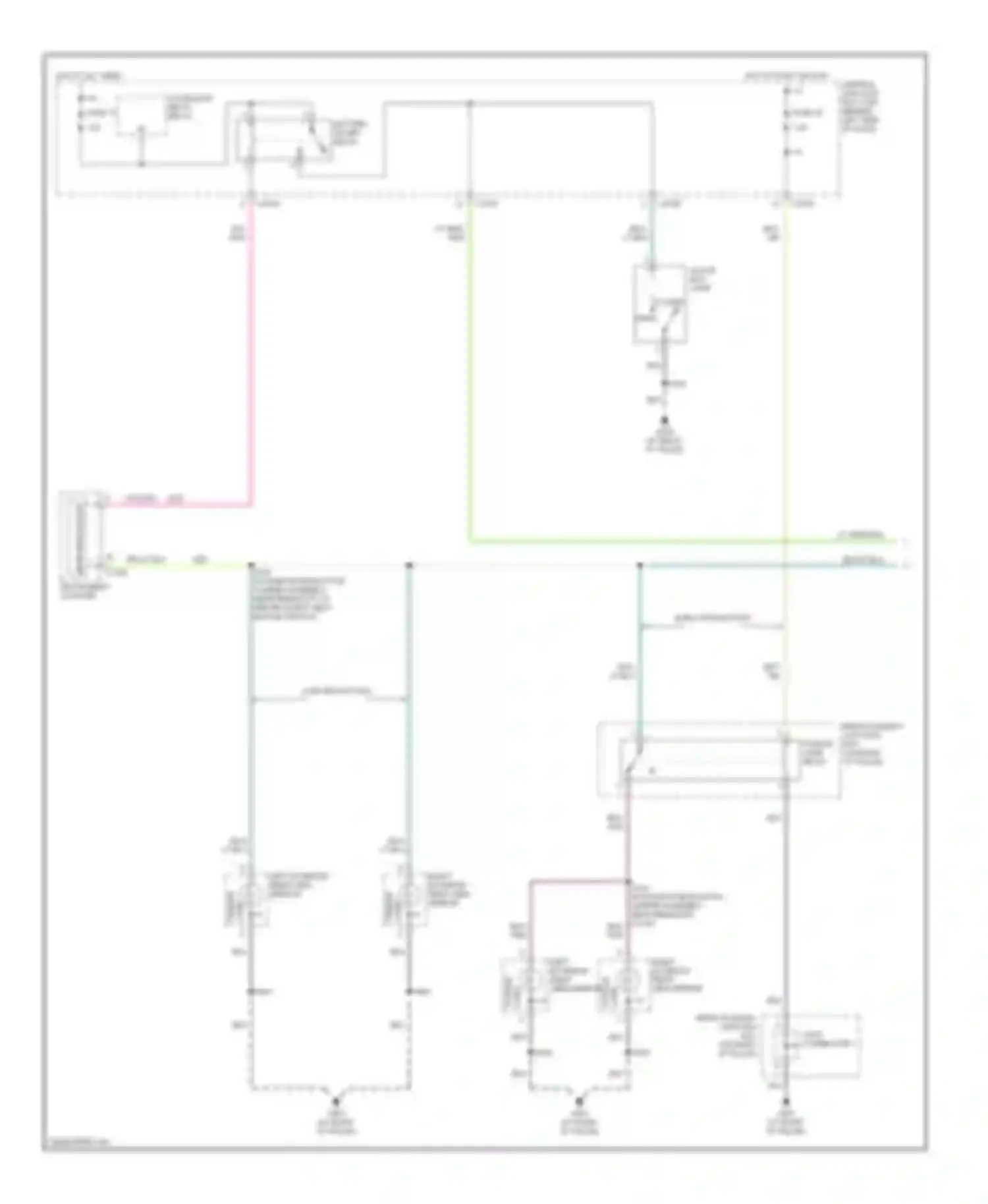 Mountaineer Mercury II (2001-2005): Courtesy lamps circuit, except base (1 of 2)
