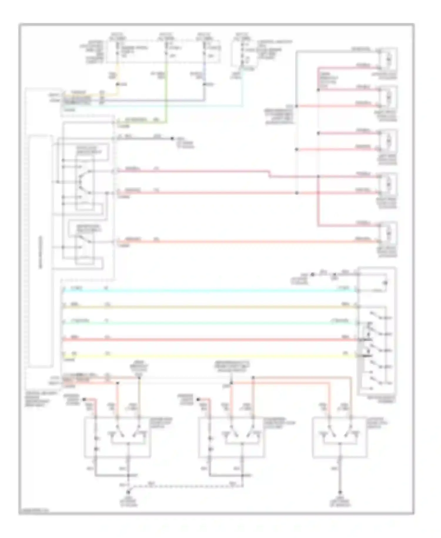 Mountaineer Mercury II (2001-2005): Power door locks circuit