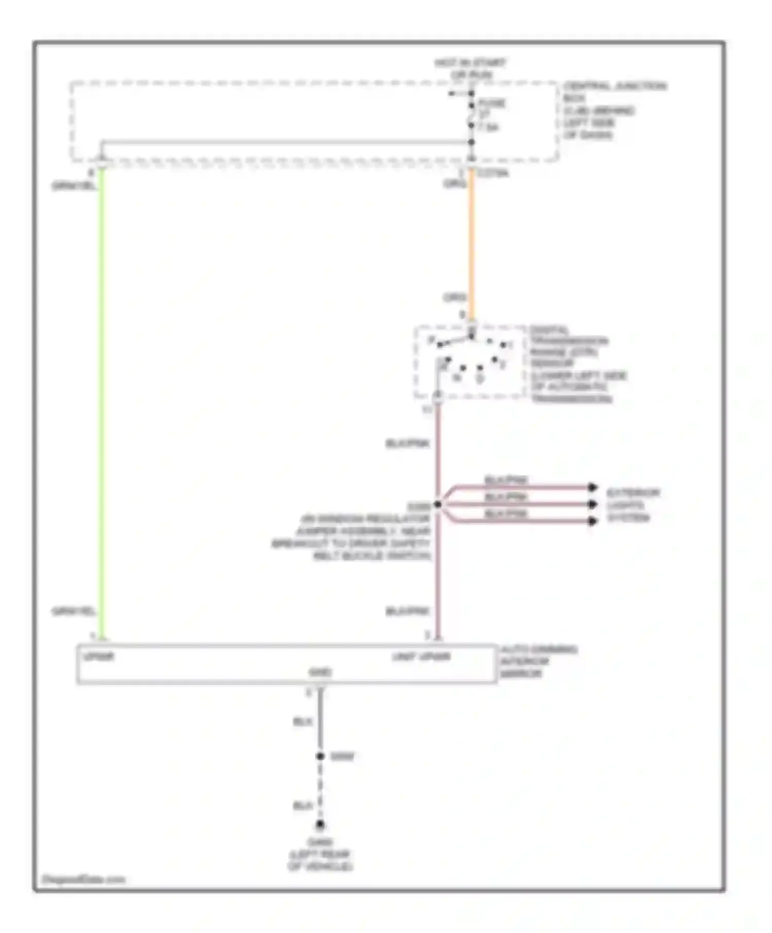 Mountaineer Mercury II (2001-2005): Electronic day/night mirror circuit