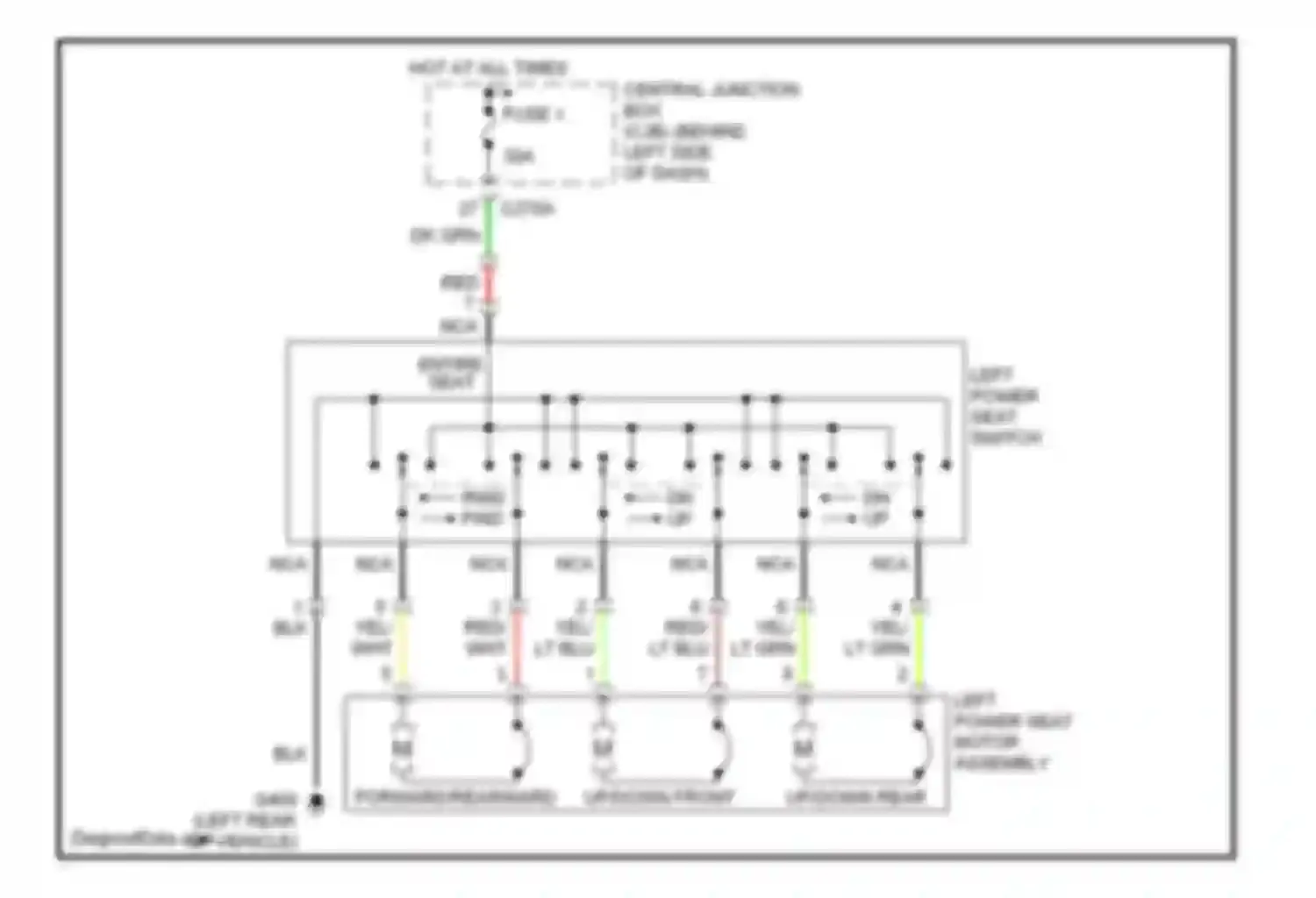 Mountaineer Mercury II (2001-2005): Driver power seat circuit