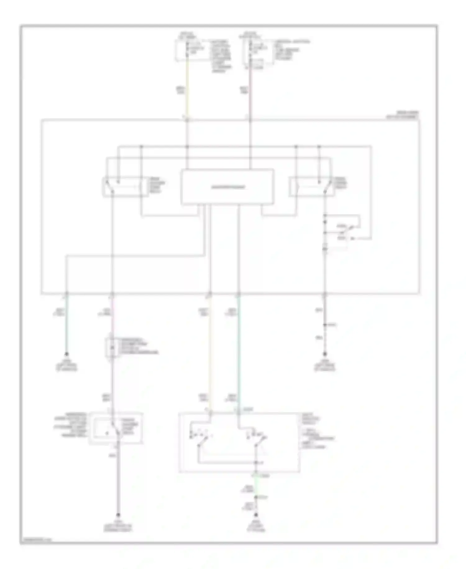 Mountaineer Mercury II (2001-2005): Rear washer/wiper circuit