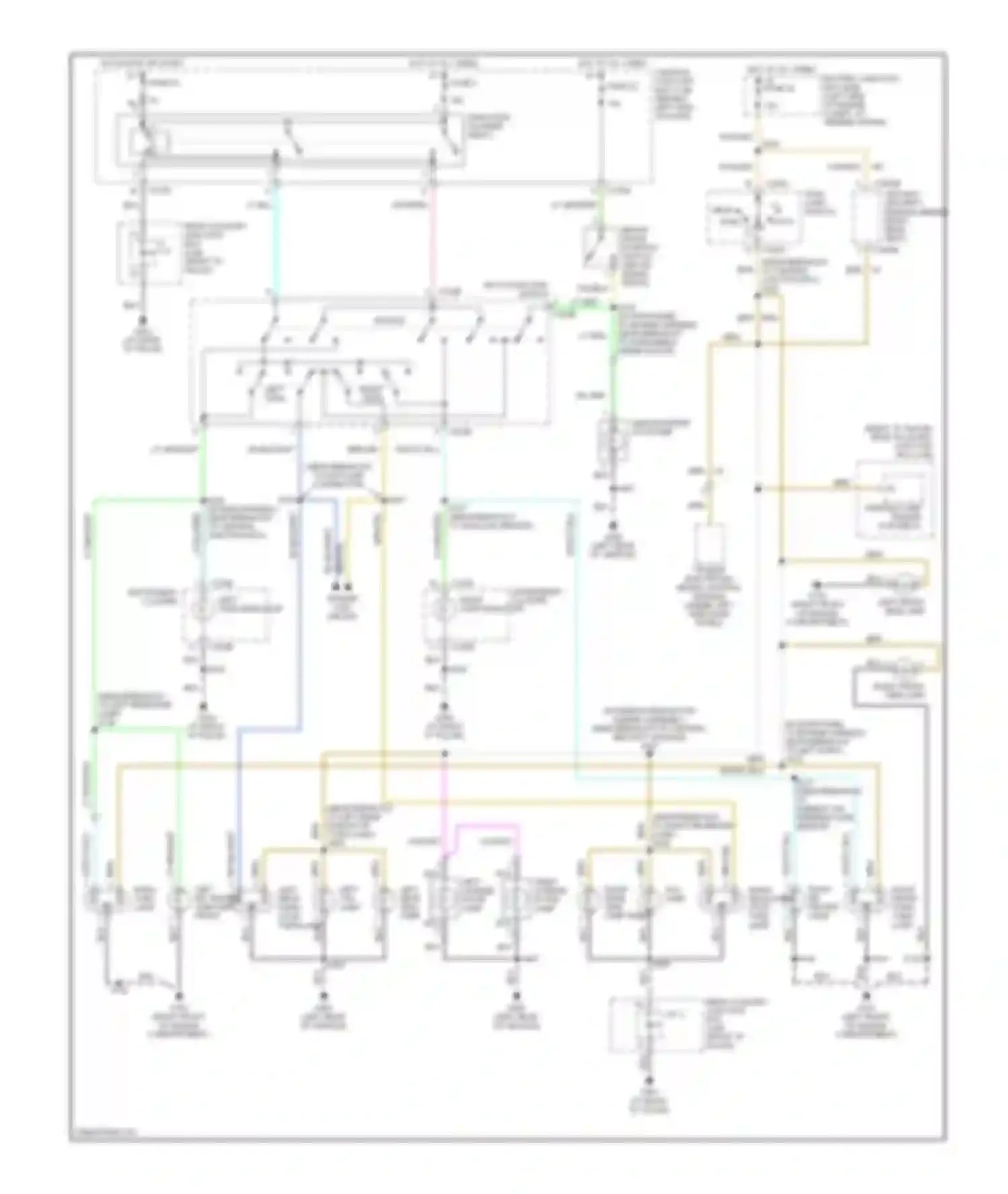 Wiring diagram left rear side lamp left tail lamp for Mercury Mountaineer II (2001-2005) (2 of 2)