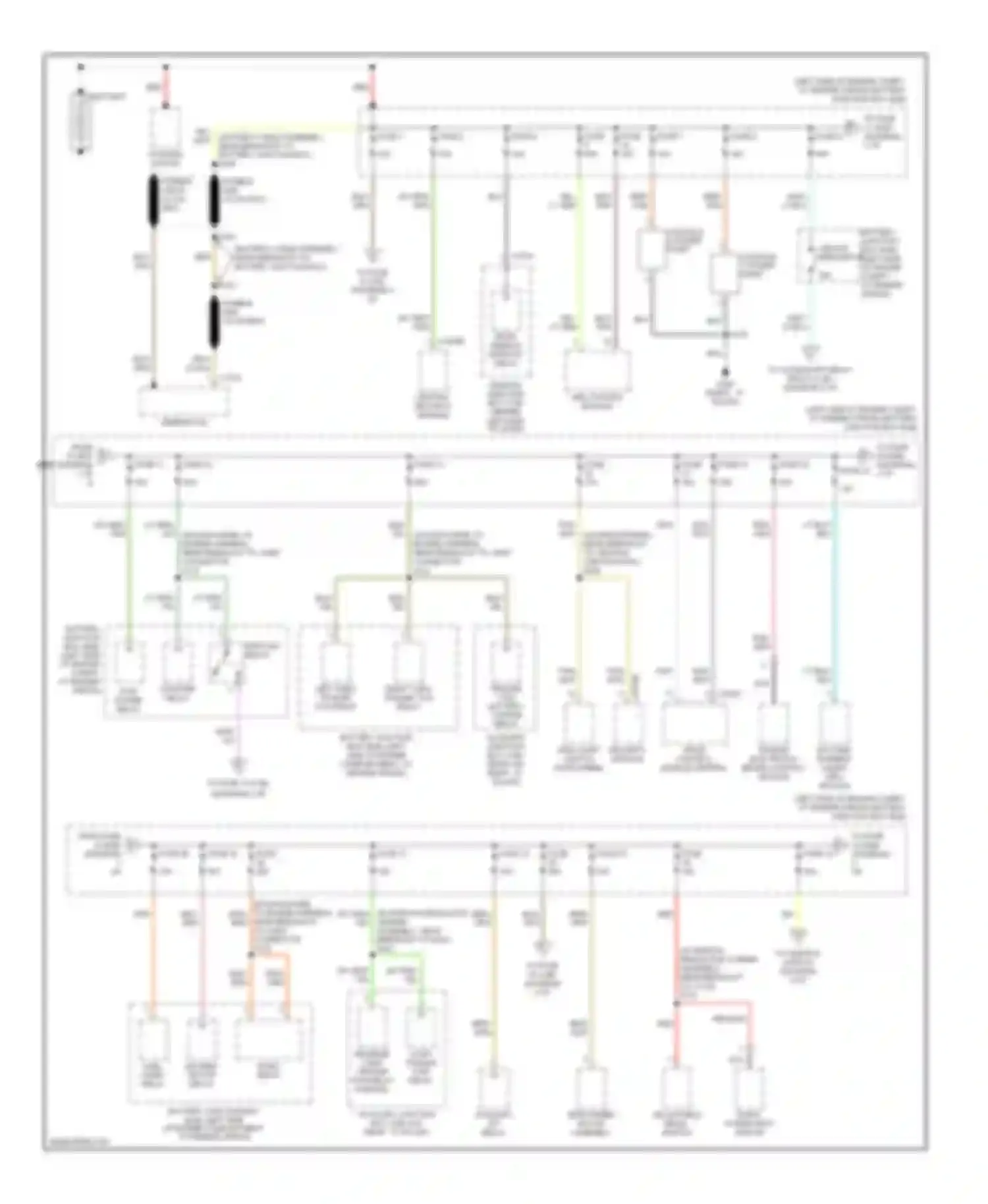 Wiring diagram main light switch four-wheel drive control module central security module for Mercury Mountaineer II (2001-2005) (1 of 1)