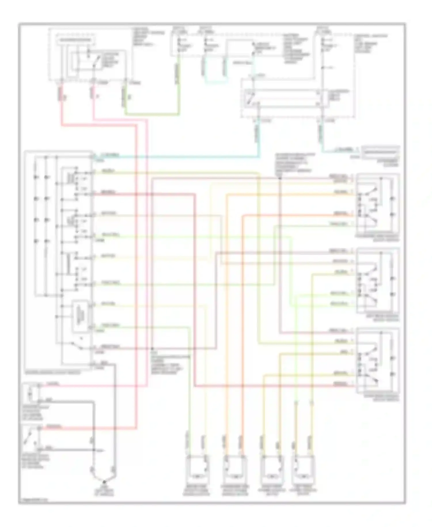 Wiring diagram master window adjust switch for Mercury Mountaineer II (2001-2005) (2 of 2)